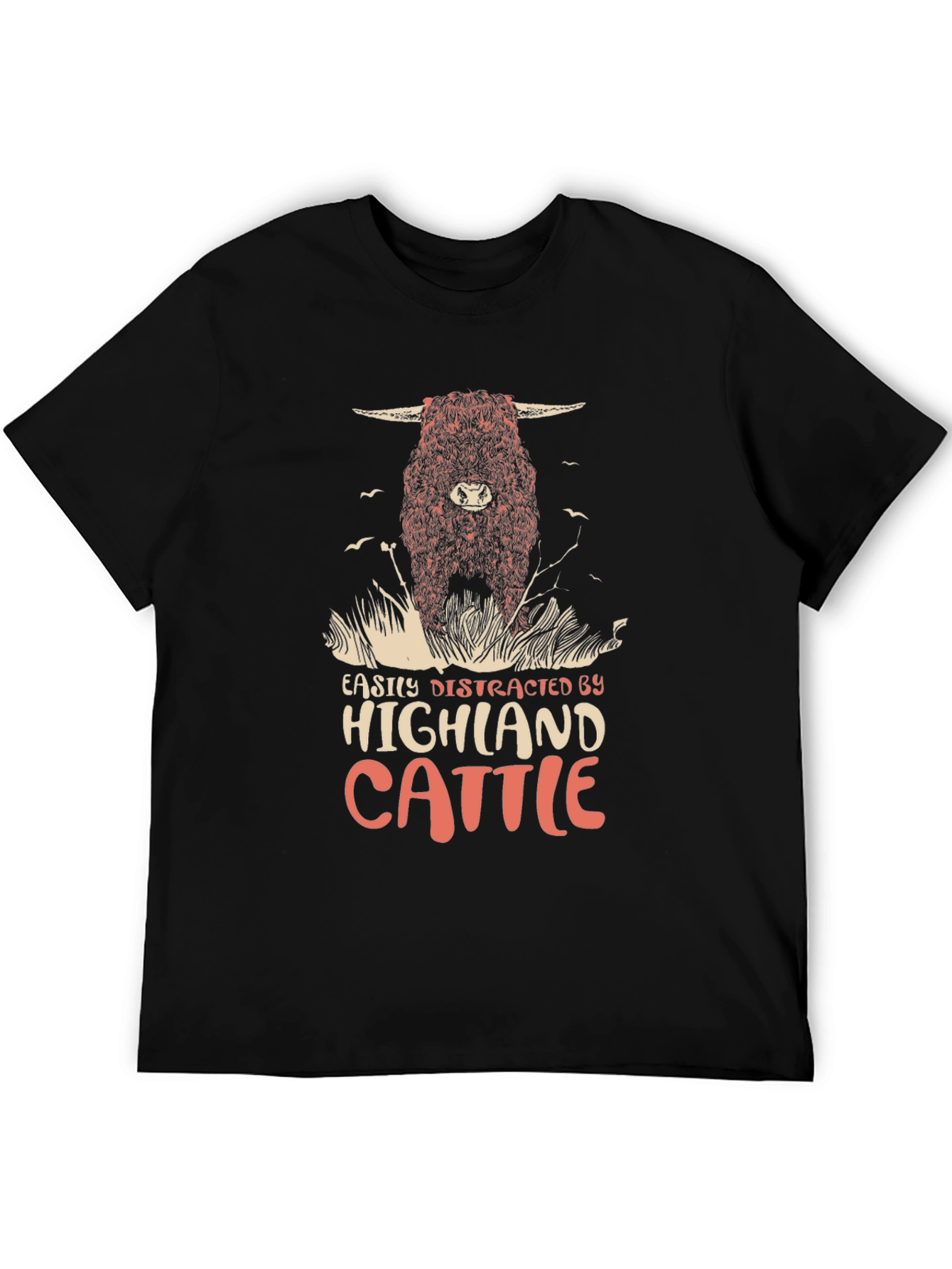 Highland Cattle T-Shirt - Distracted By Cows