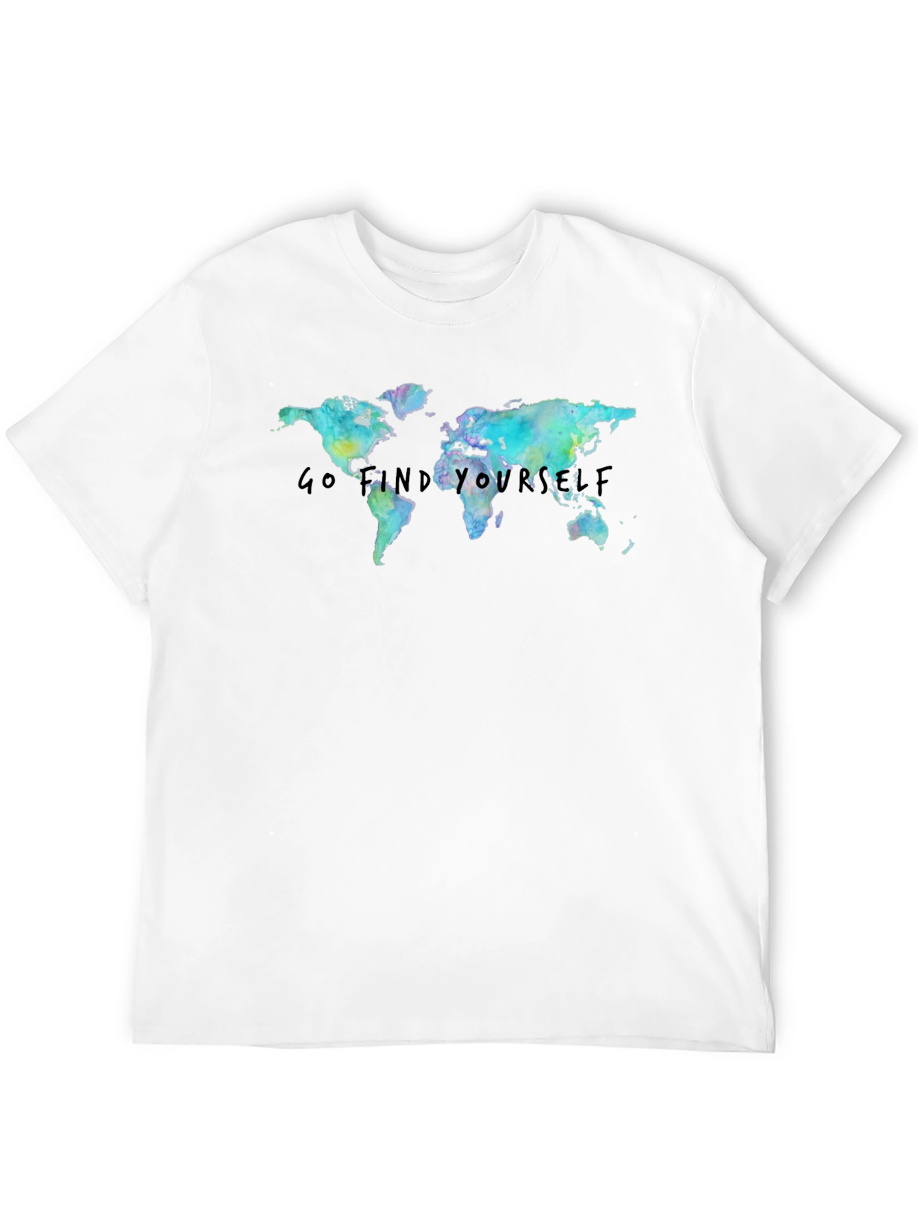 Go Find Yourself World Map T-Shirt
