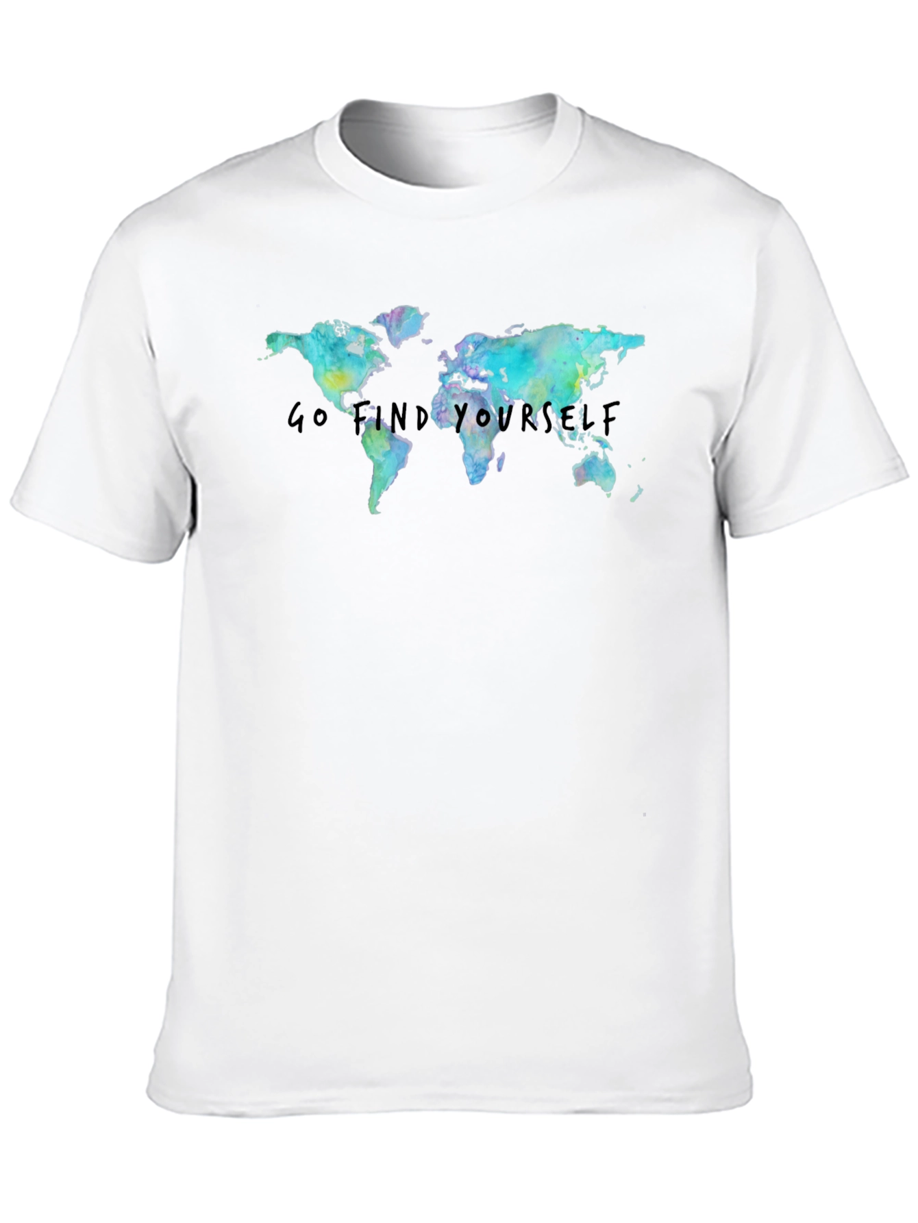 Go Find Yourself World Map T-Shirt