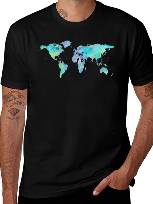 Go Find Yourself World Map T-Shirt