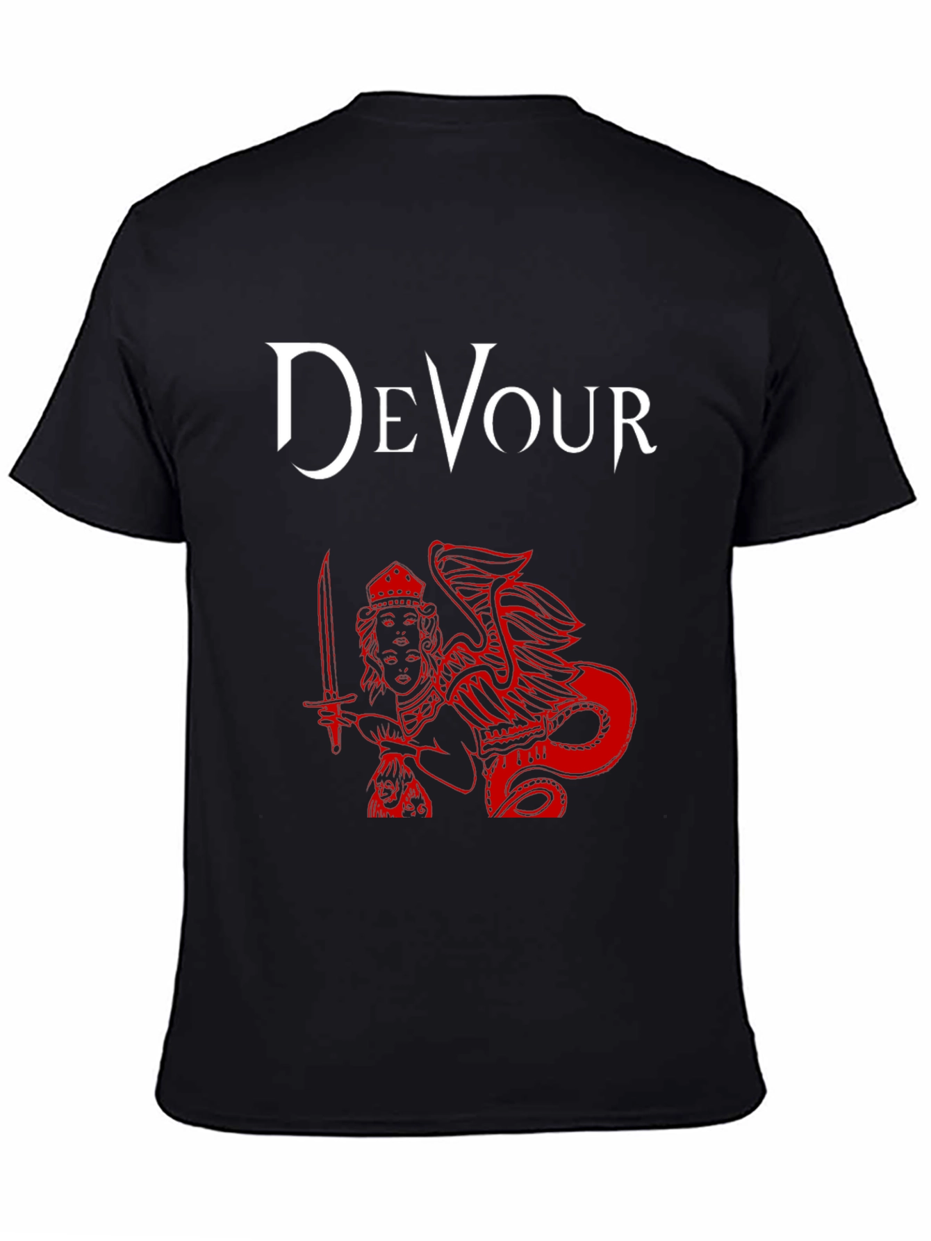 Devour Graphic Print Black T-Shirt
