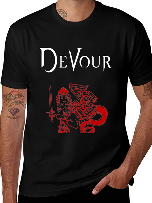 Devour Graphic Print Black T-Shirt