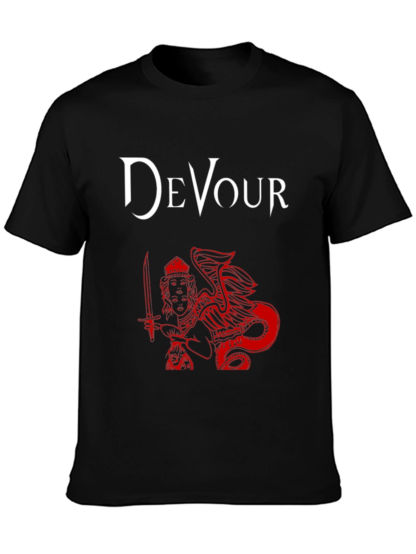 Devour Graphic Print Black T-Shirt