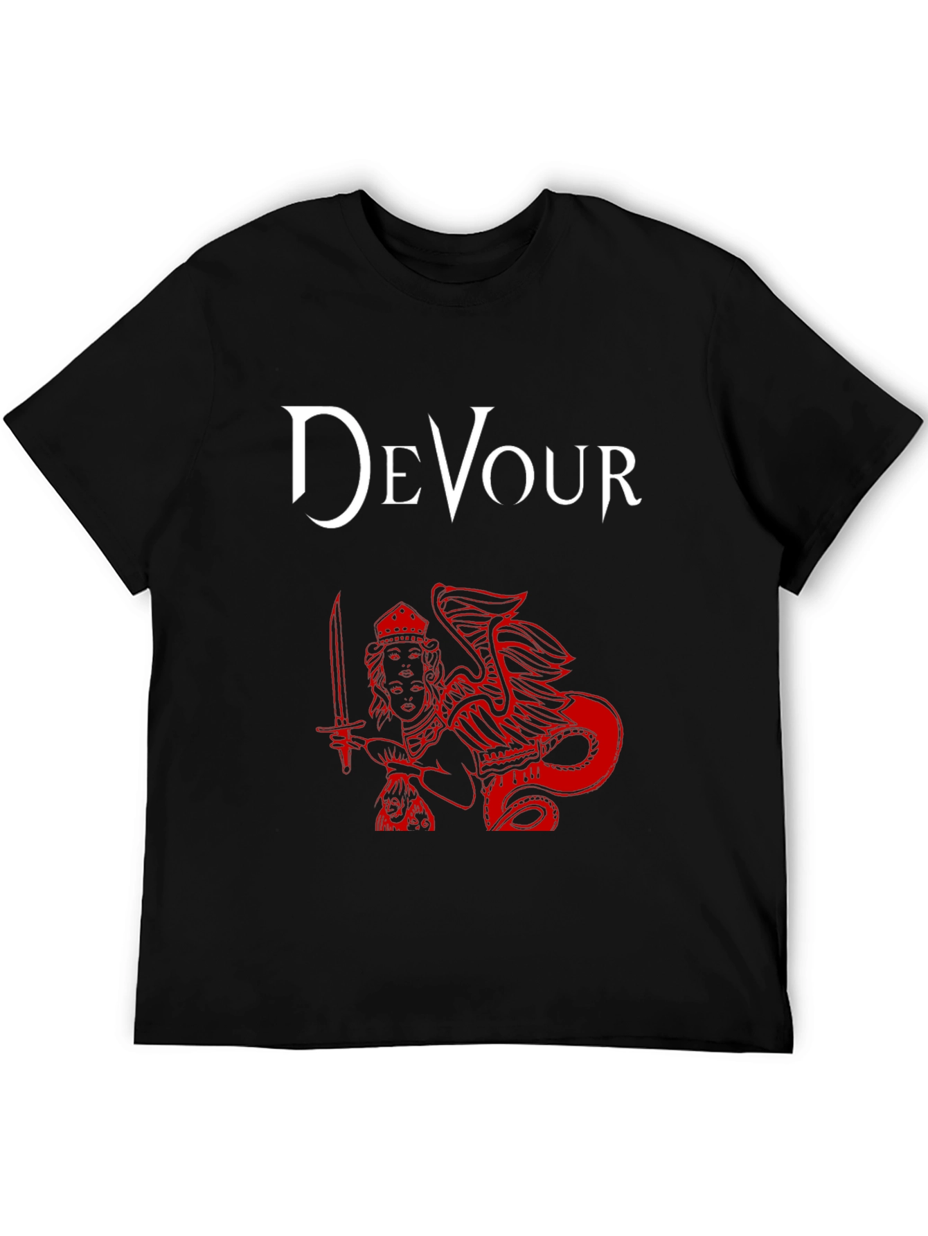 Devour Graphic Print Black T-Shirt