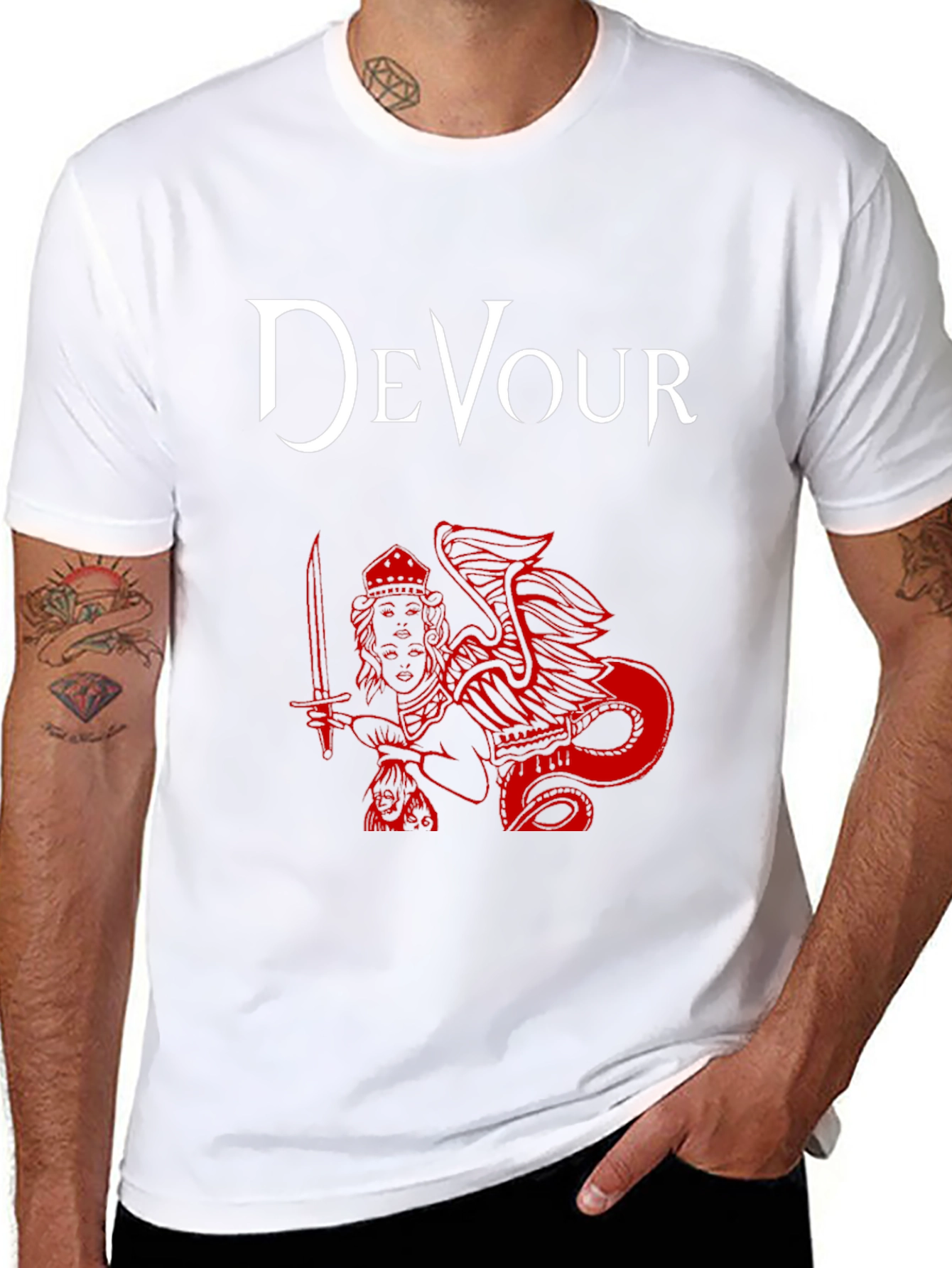 Devour Graphic Print Black T-Shirt
