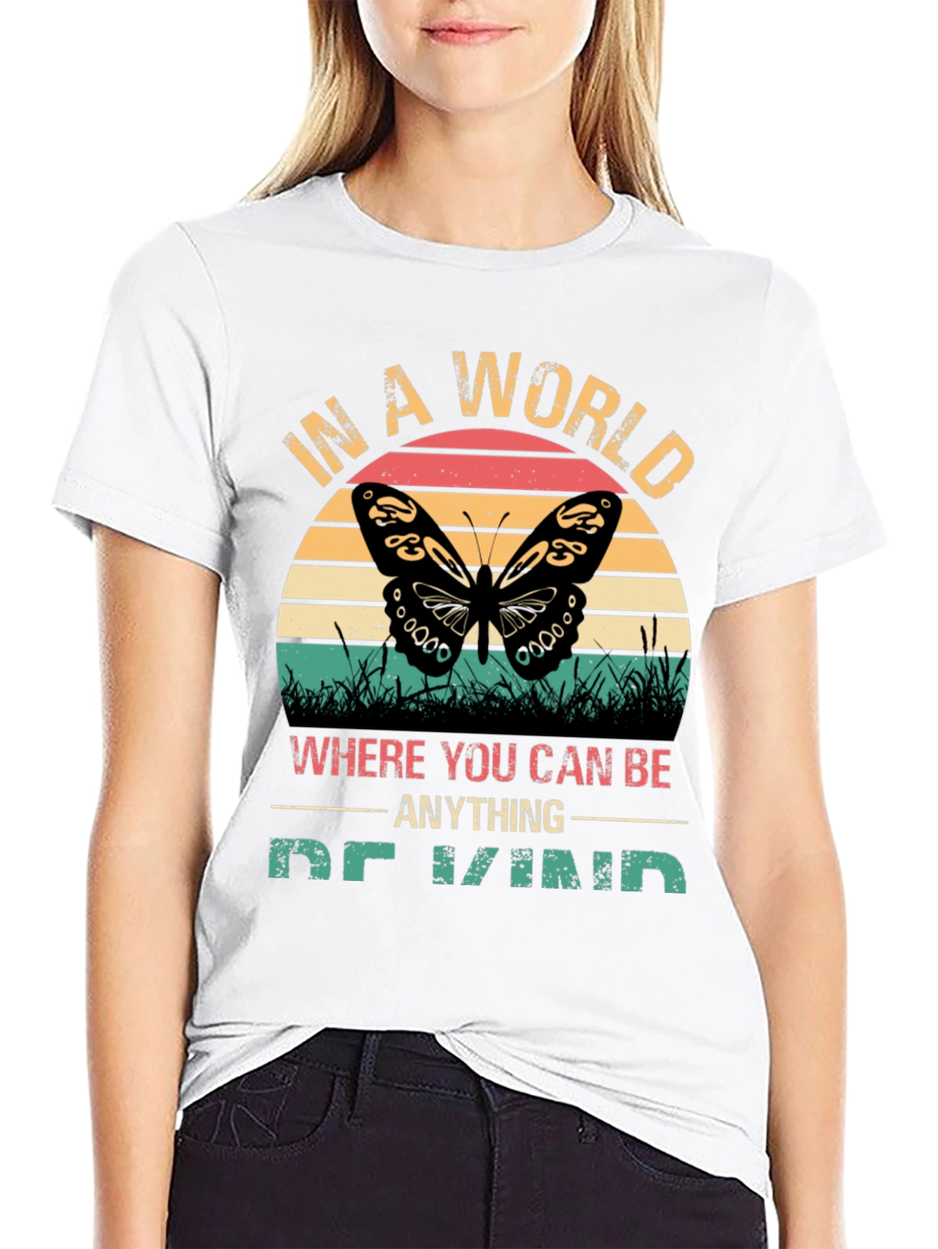 Be Kind Butterfly Graphic T-Shirt