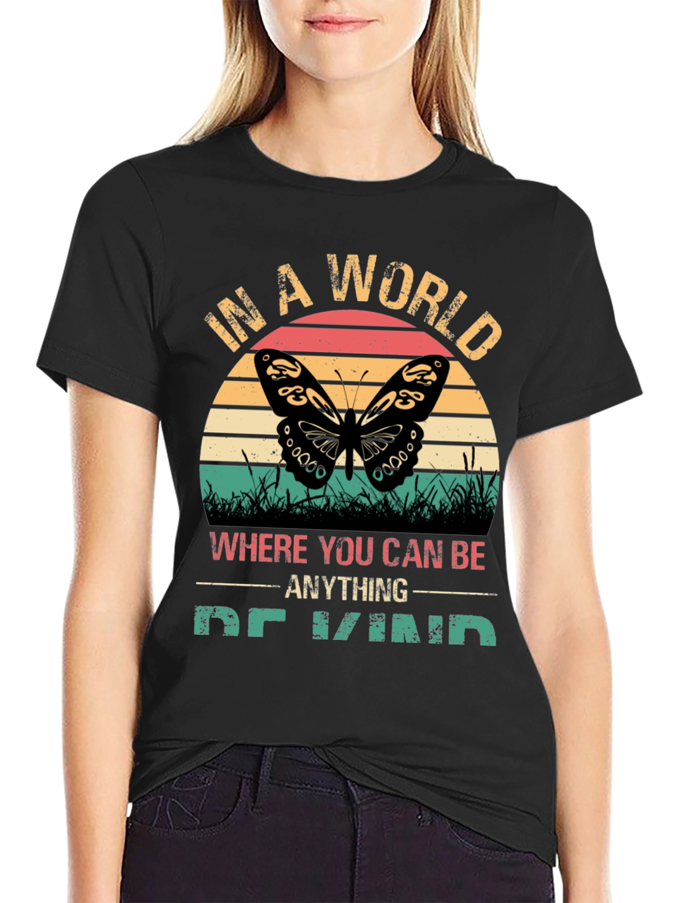 Be Kind Butterfly Graphic T-Shirt