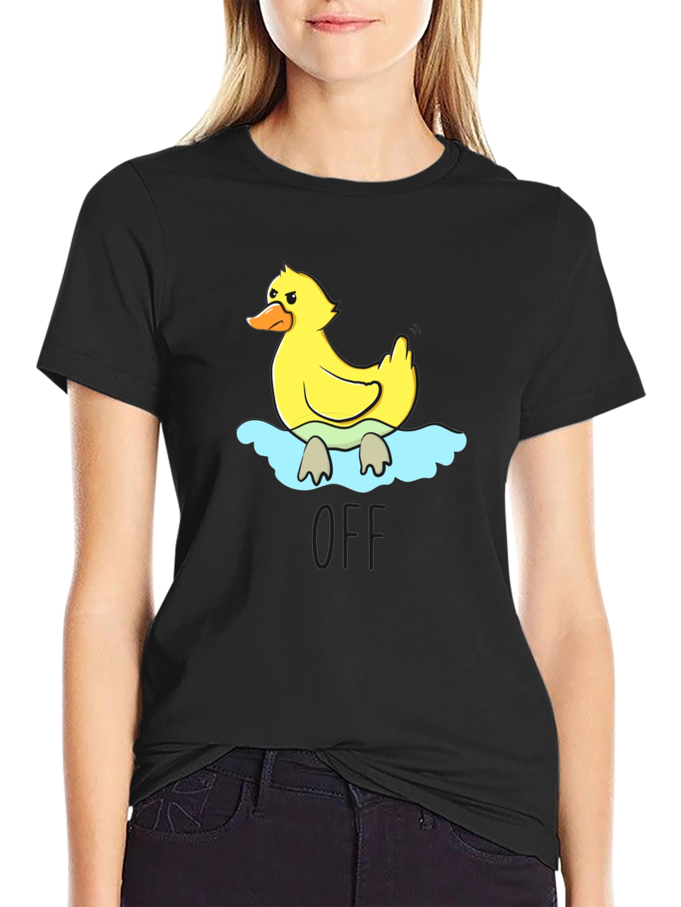 Duck Graphic Black T-Shirt