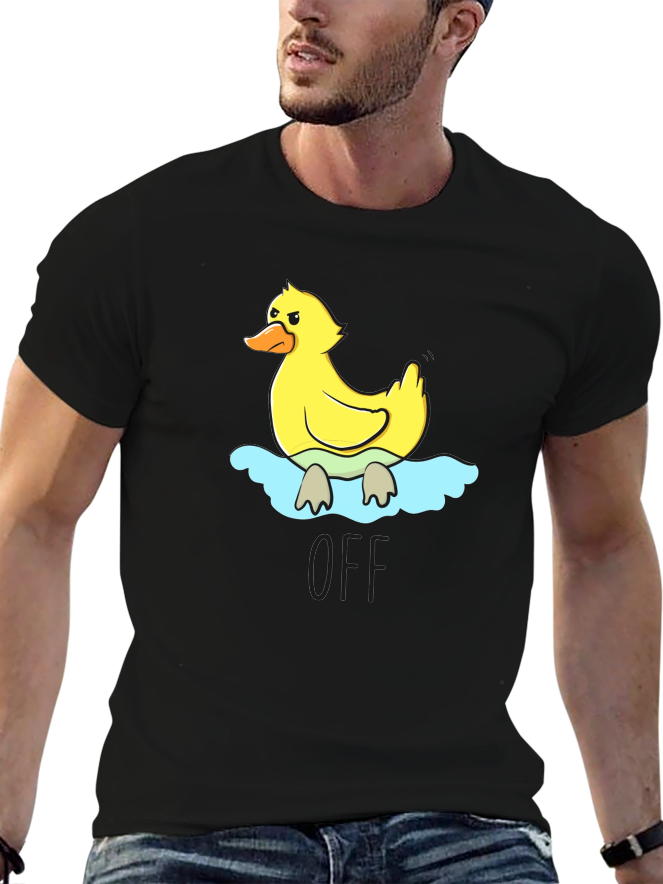 Duck Graphic Black T-Shirt