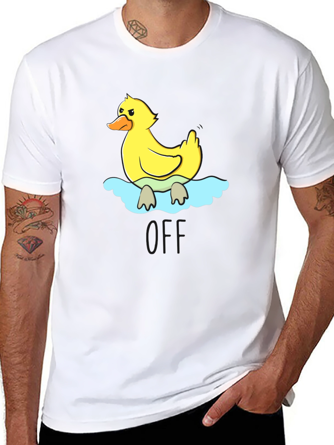 Duck Graphic Black T-Shirt