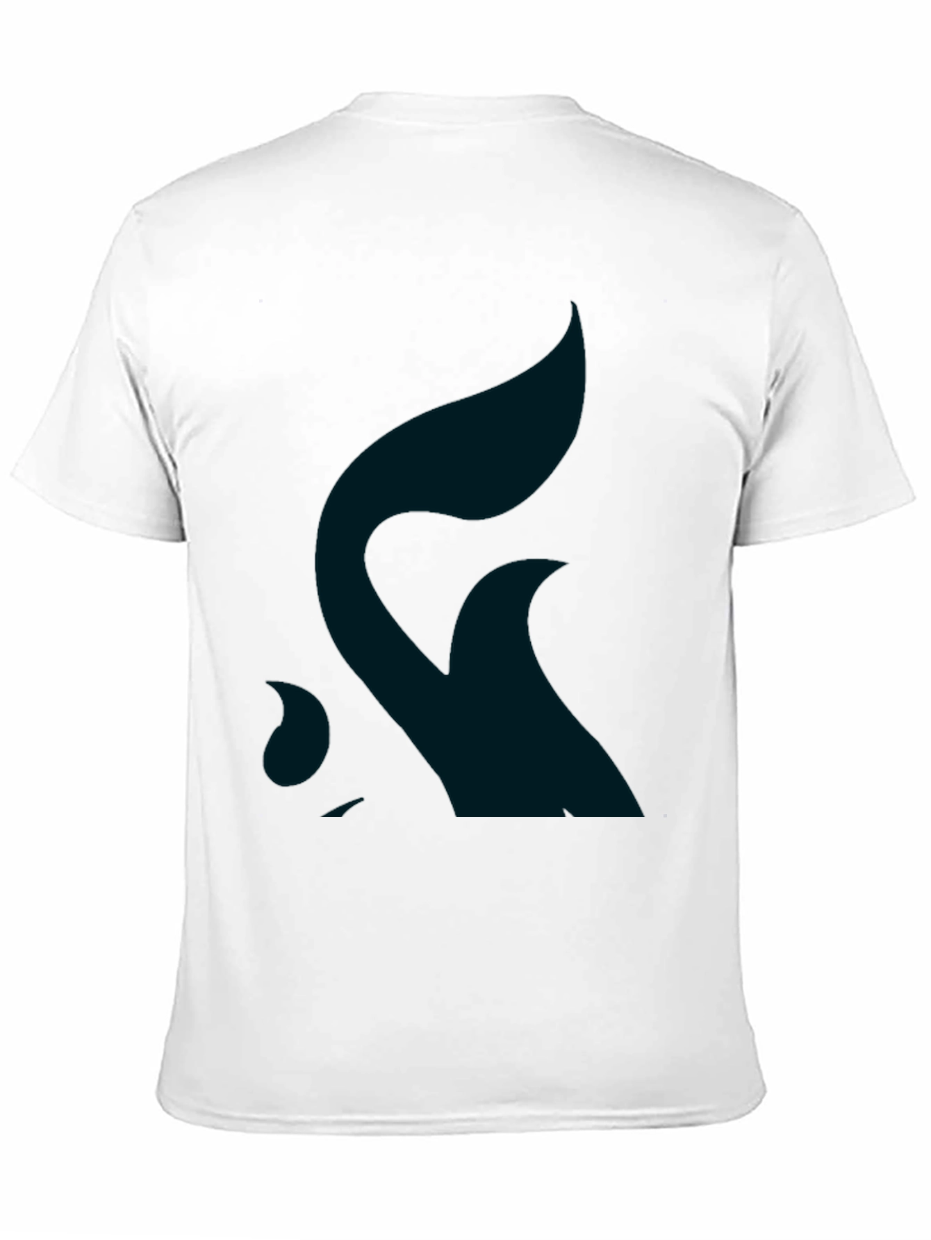 Minimalist Wave Design Black T-Shirt