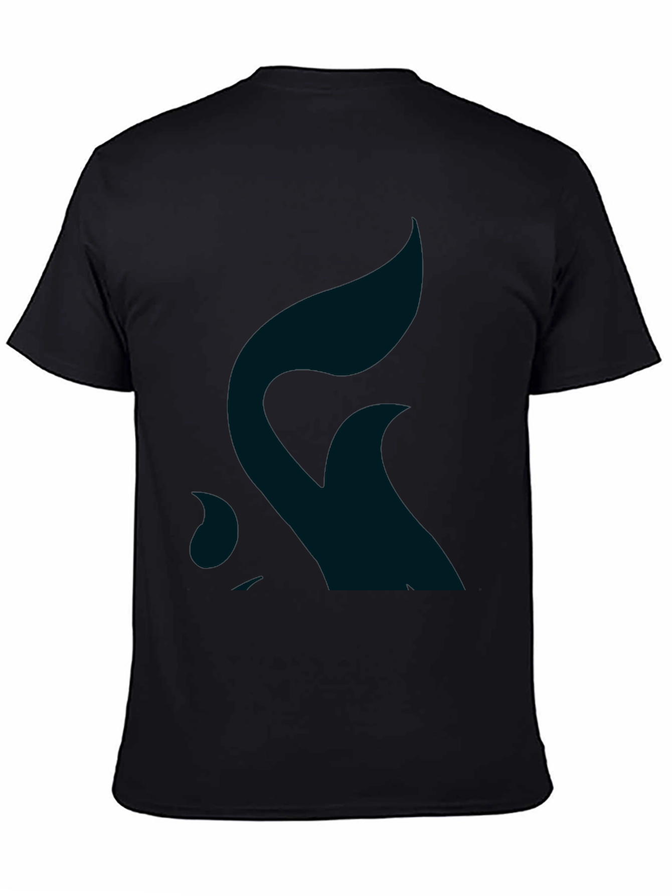 Minimalist Wave Design Black T-Shirt