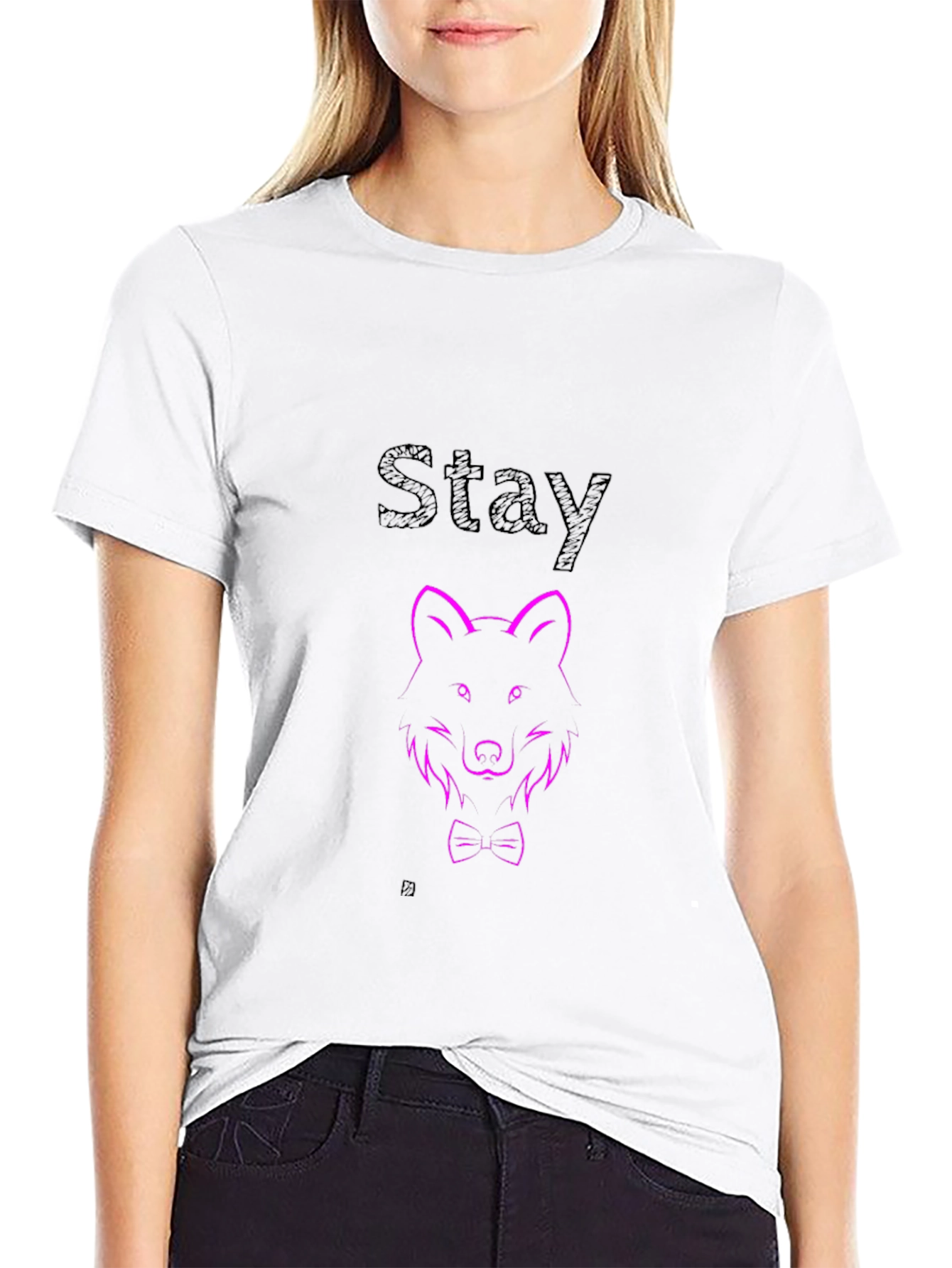 Mens Black Wolf Graphic Tee - Stay Stylish
