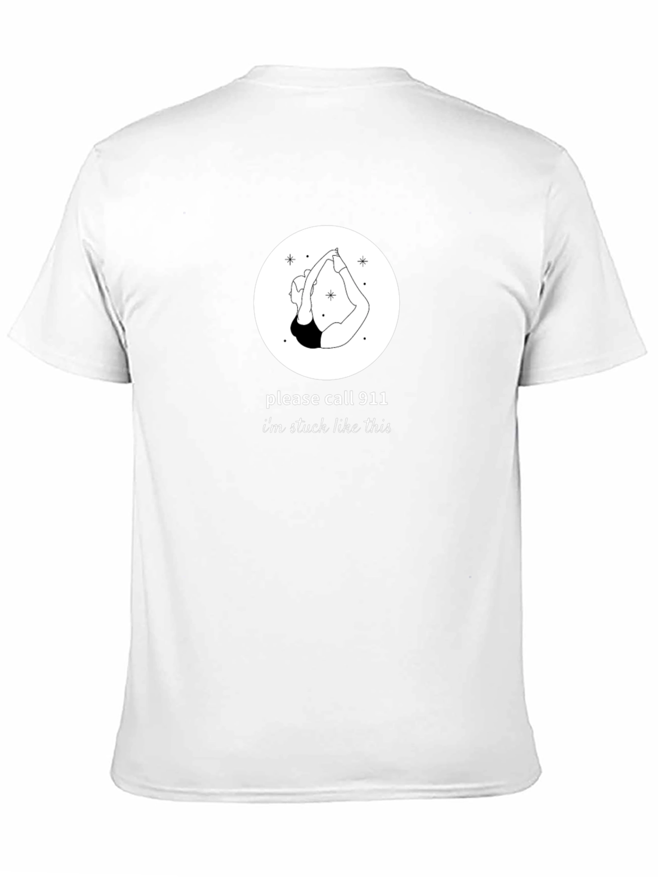 Yoga Stuck Funny Graphic T-Shirt