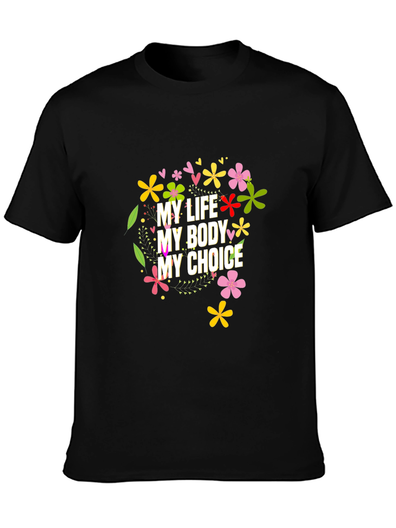 My Body My Choice Floral Tee