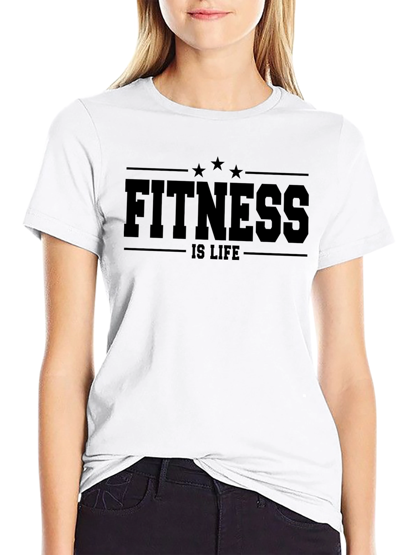 Fitness is Life - Black T-Shirt