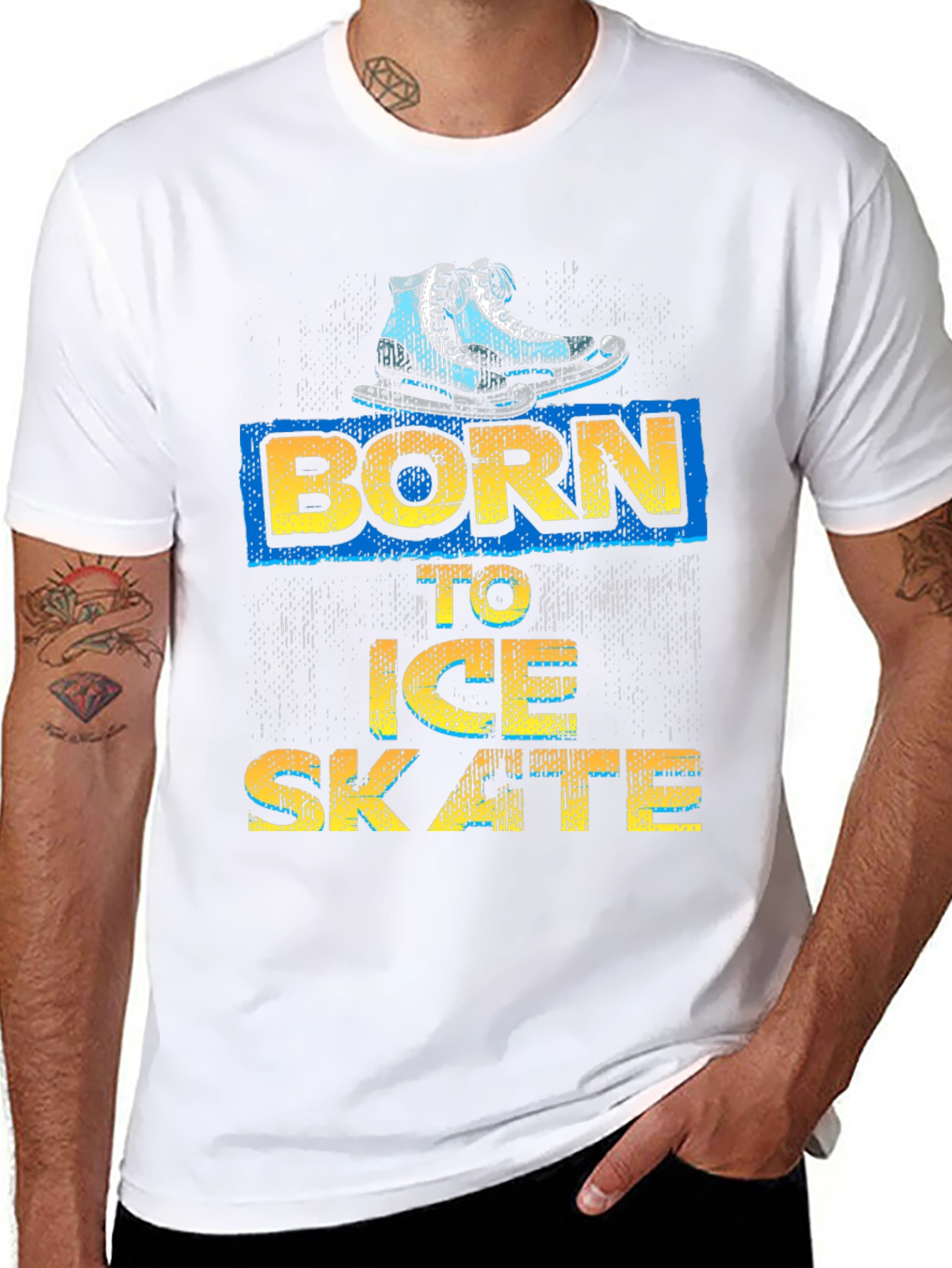 Born to Ice Skate Black Graphic Tee