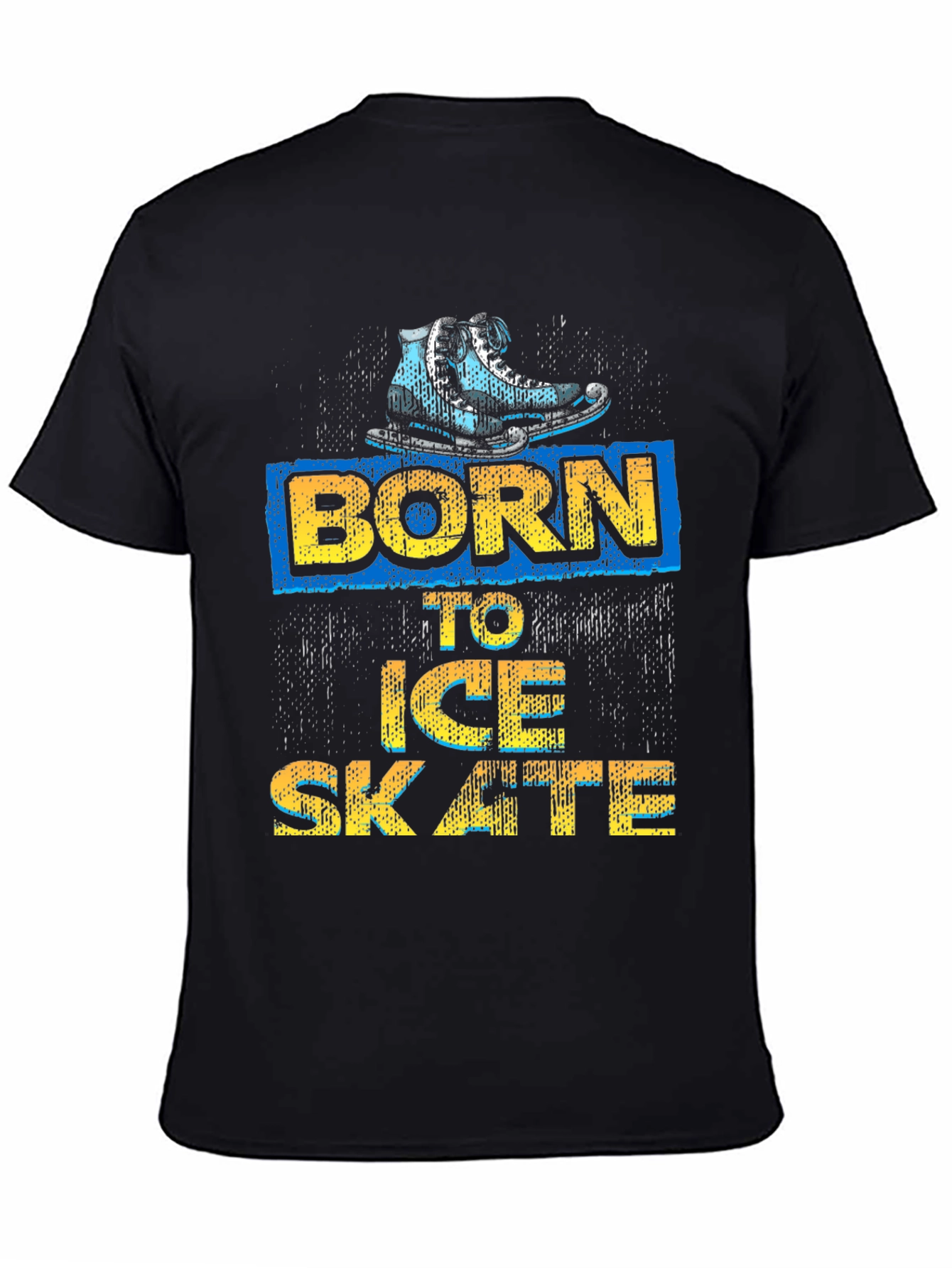 Born to Ice Skate Black Graphic Tee