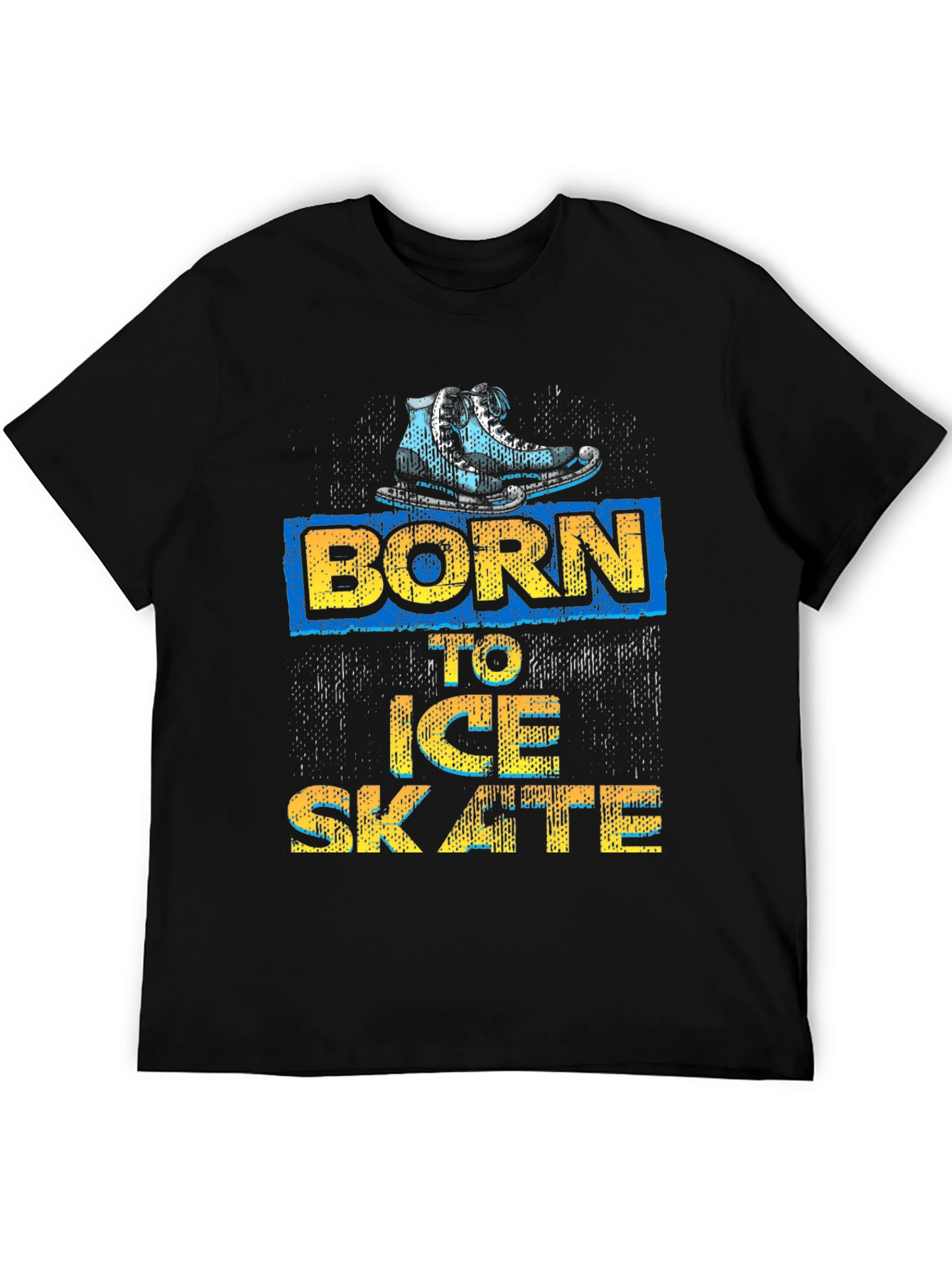 Born to Ice Skate Black Graphic Tee