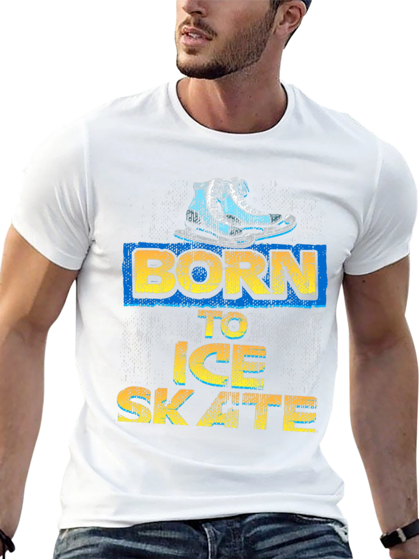 Born to Ice Skate Black Graphic Tee