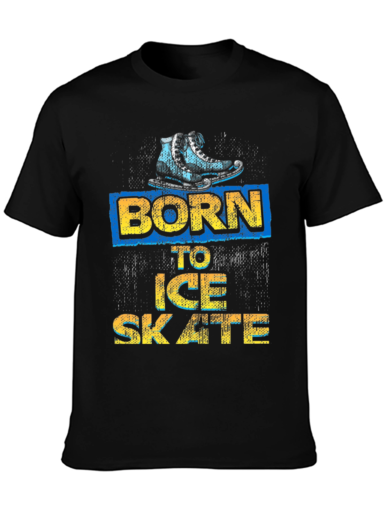 Born to Ice Skate Black Graphic Tee