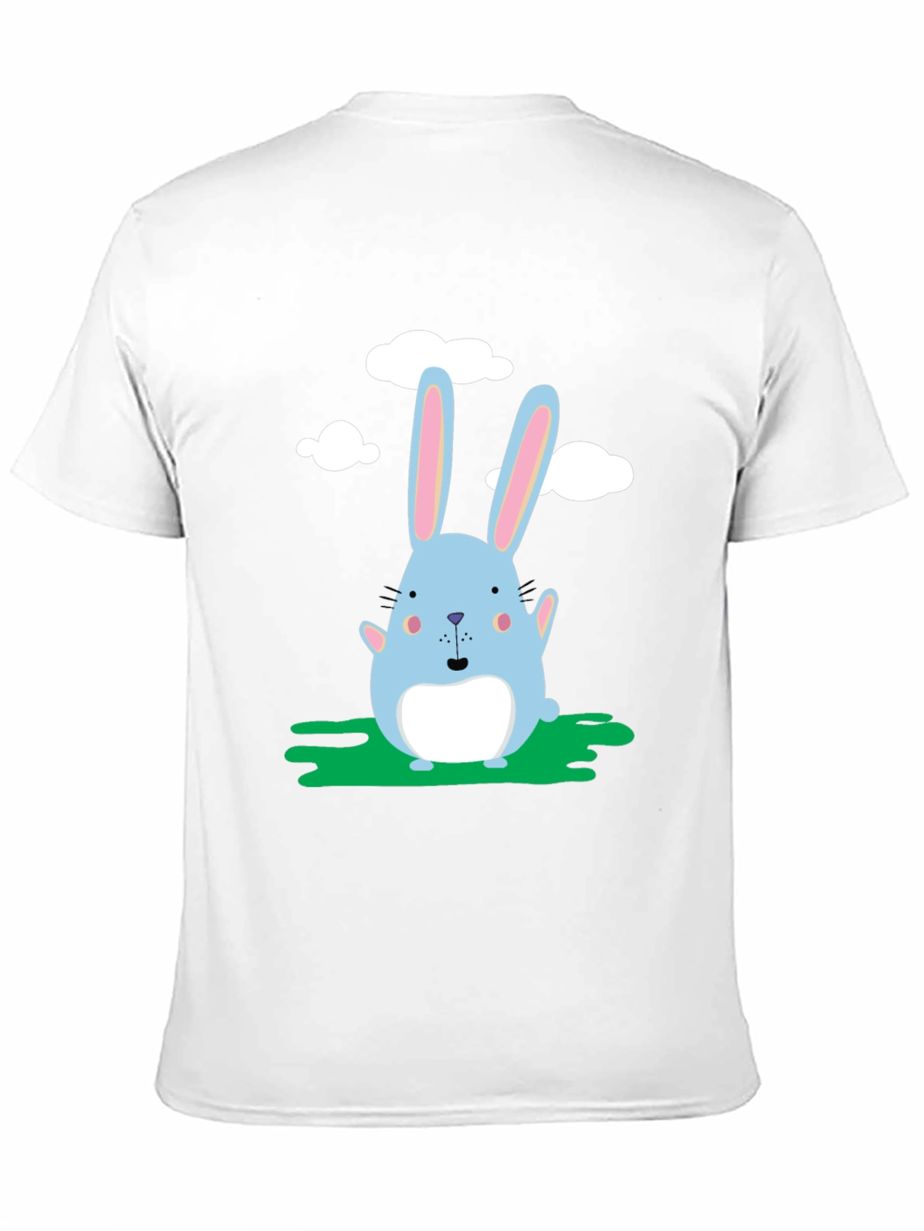 Cute Bunny Graphic Black T-Shirt