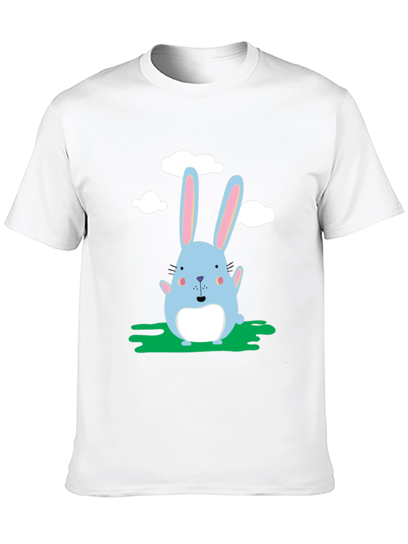 Cute Bunny Graphic Black T-Shirt