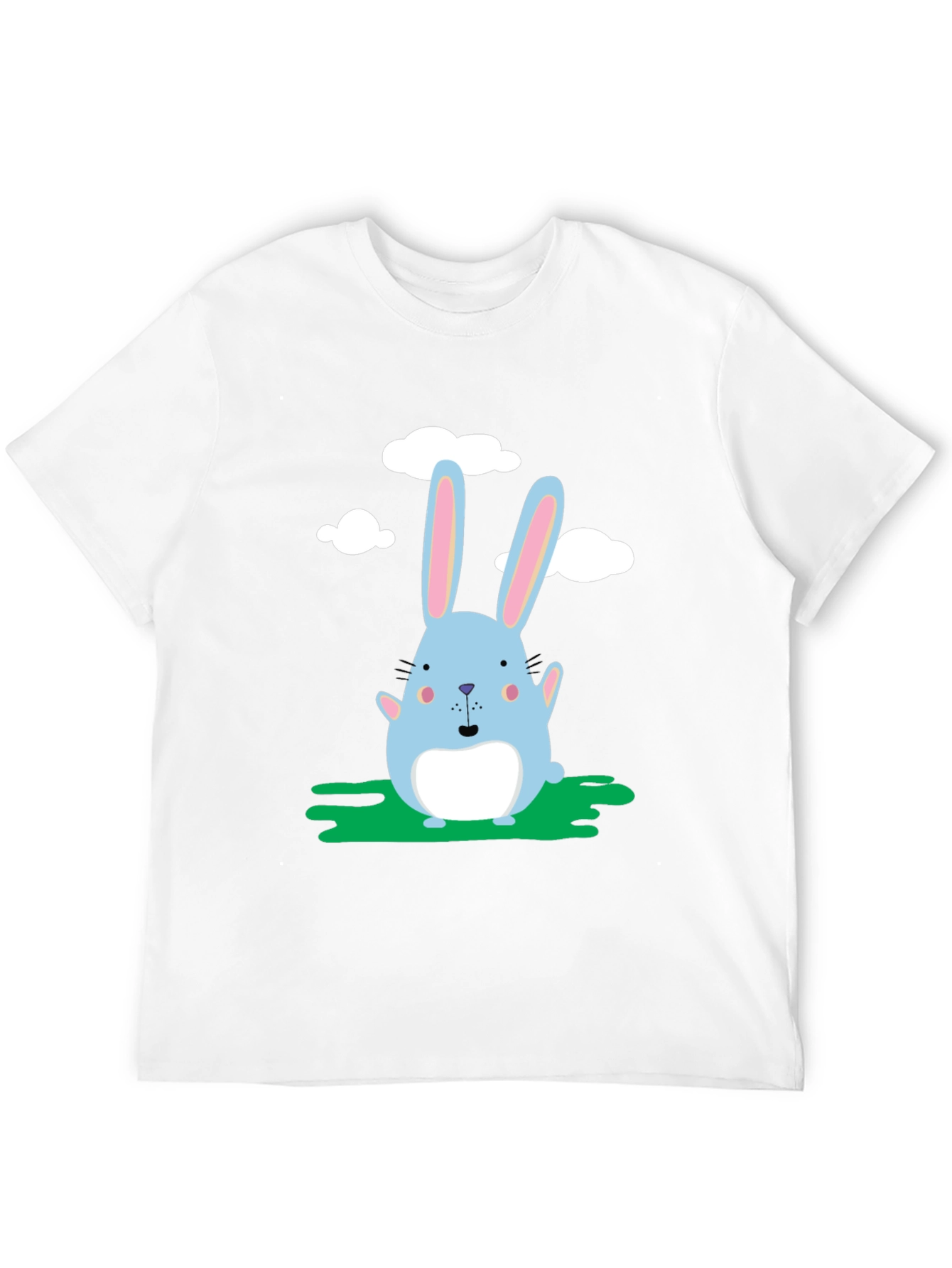 Cute Bunny Graphic Black T-Shirt