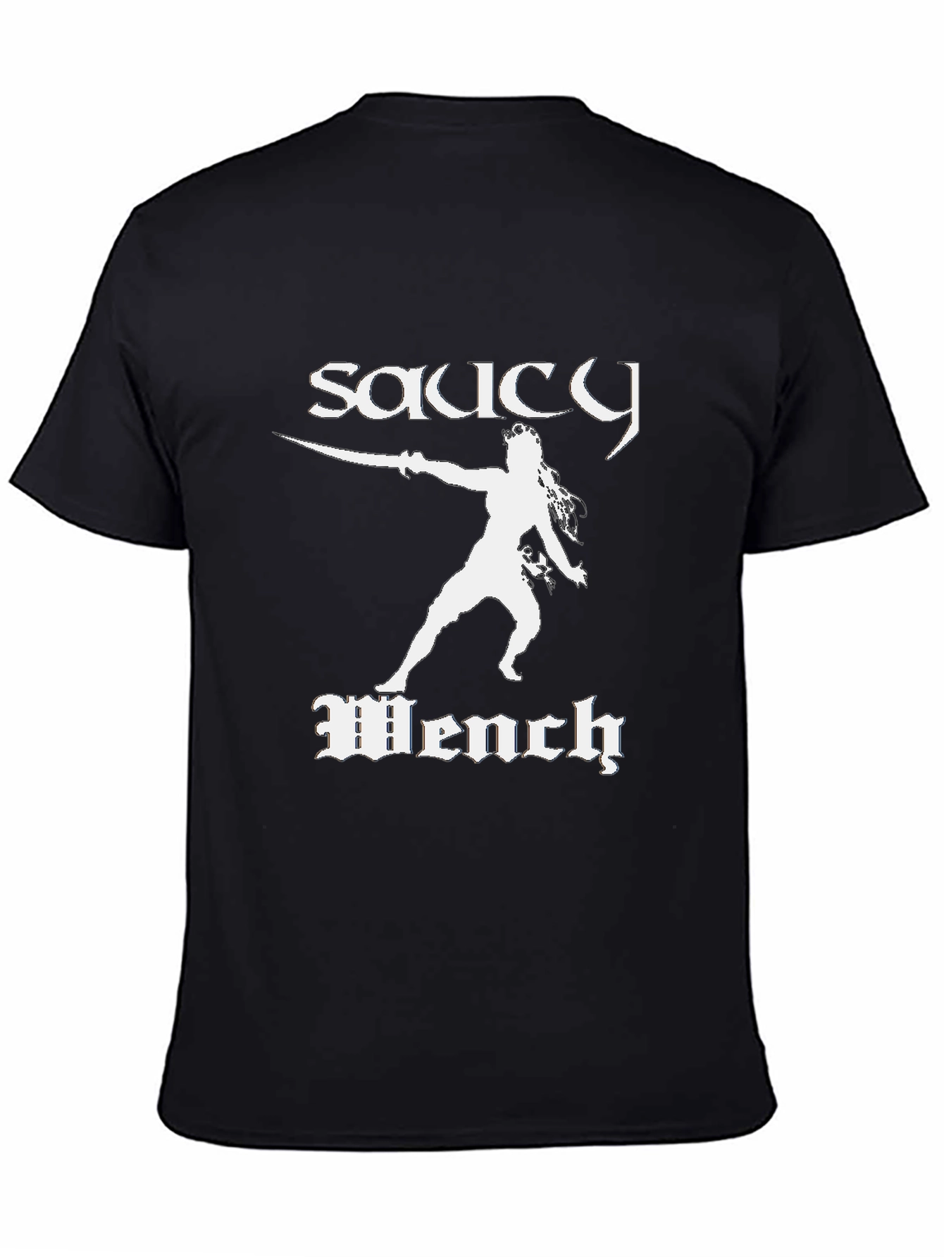Saucy Wench Graphic Tee - Black Cotton T-Shirt