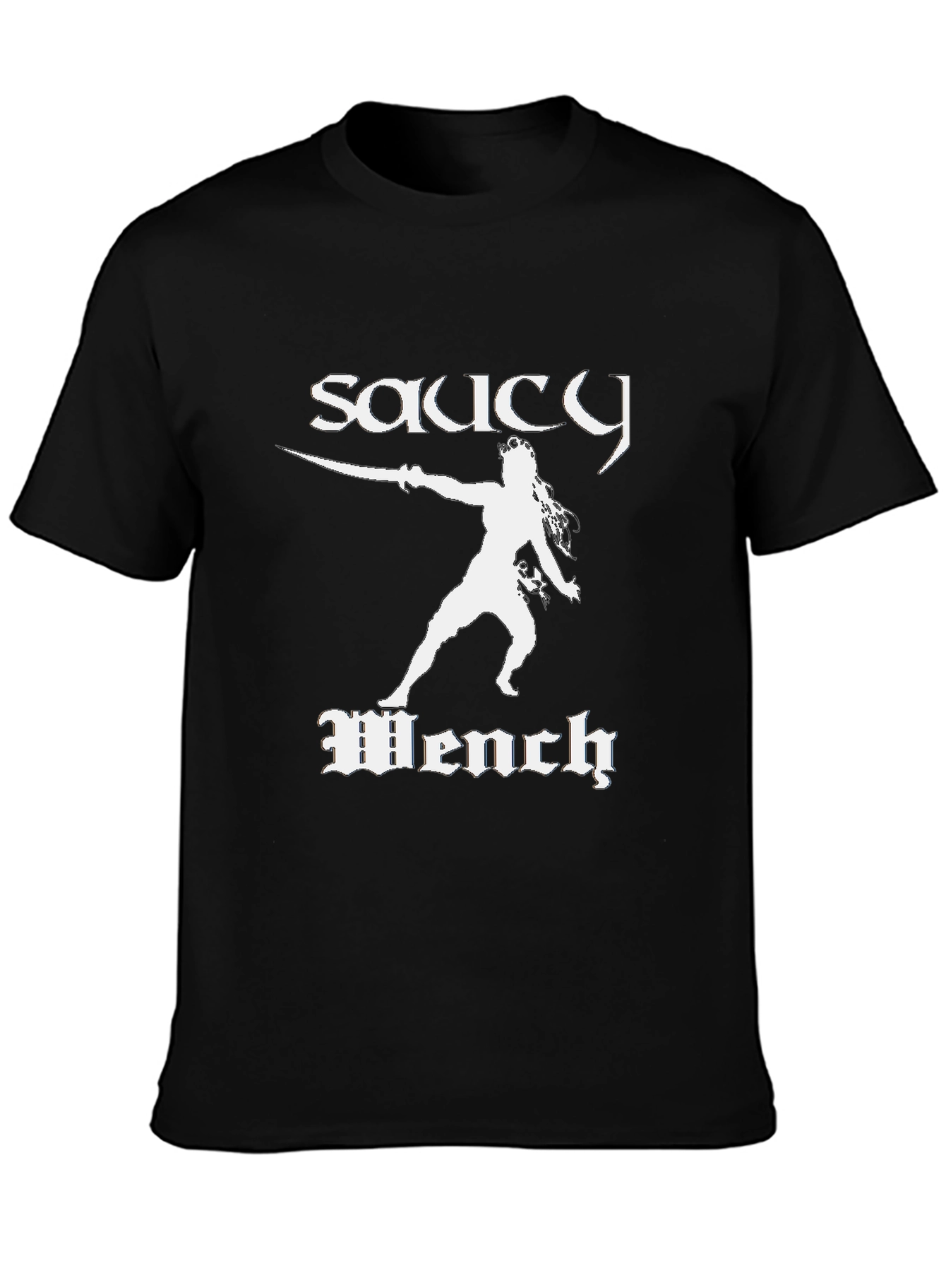 Saucy Wench Graphic Tee - Black Cotton T-Shirt