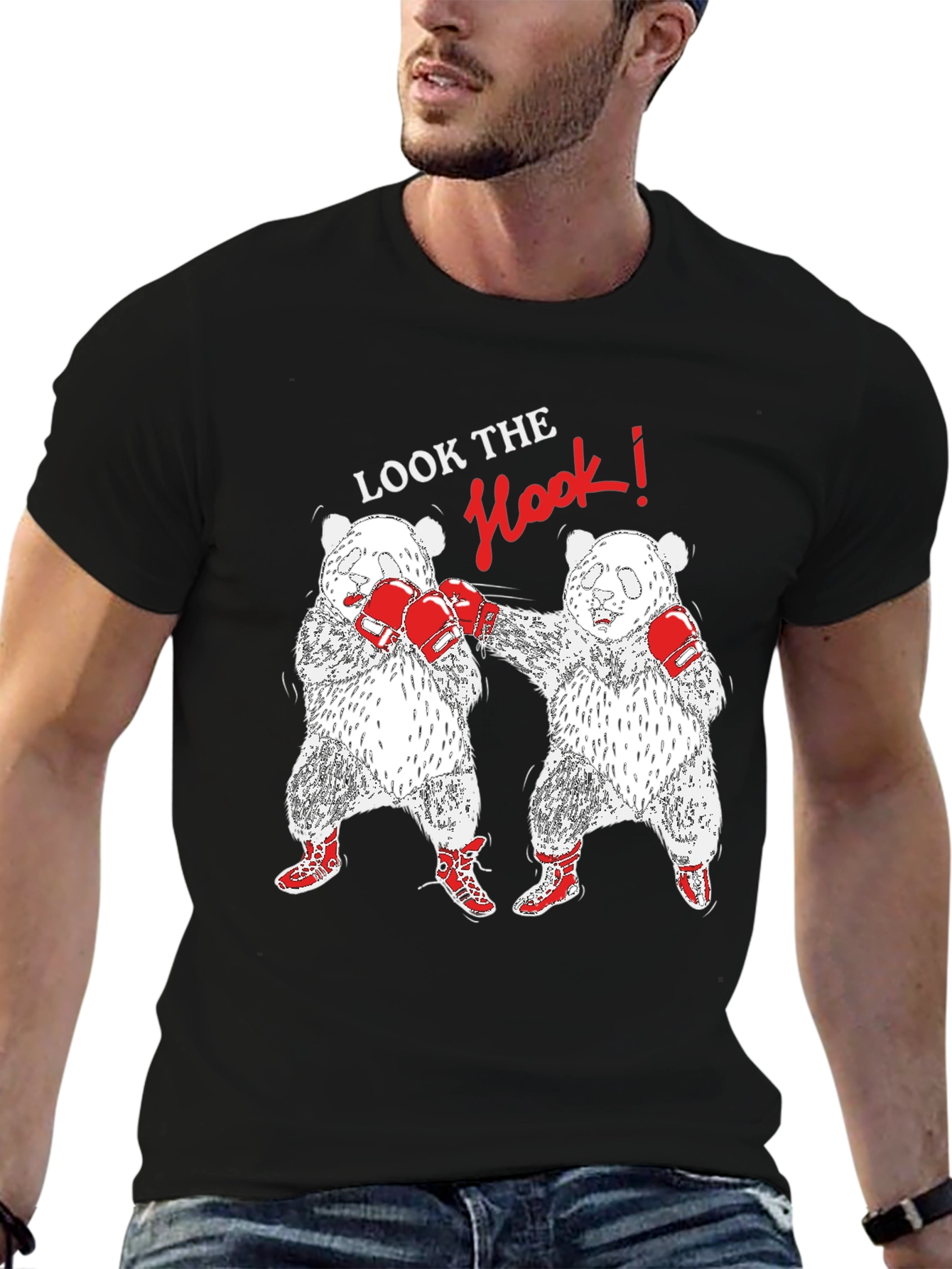 Panda Boxing T-Shirt: Look The Hook!