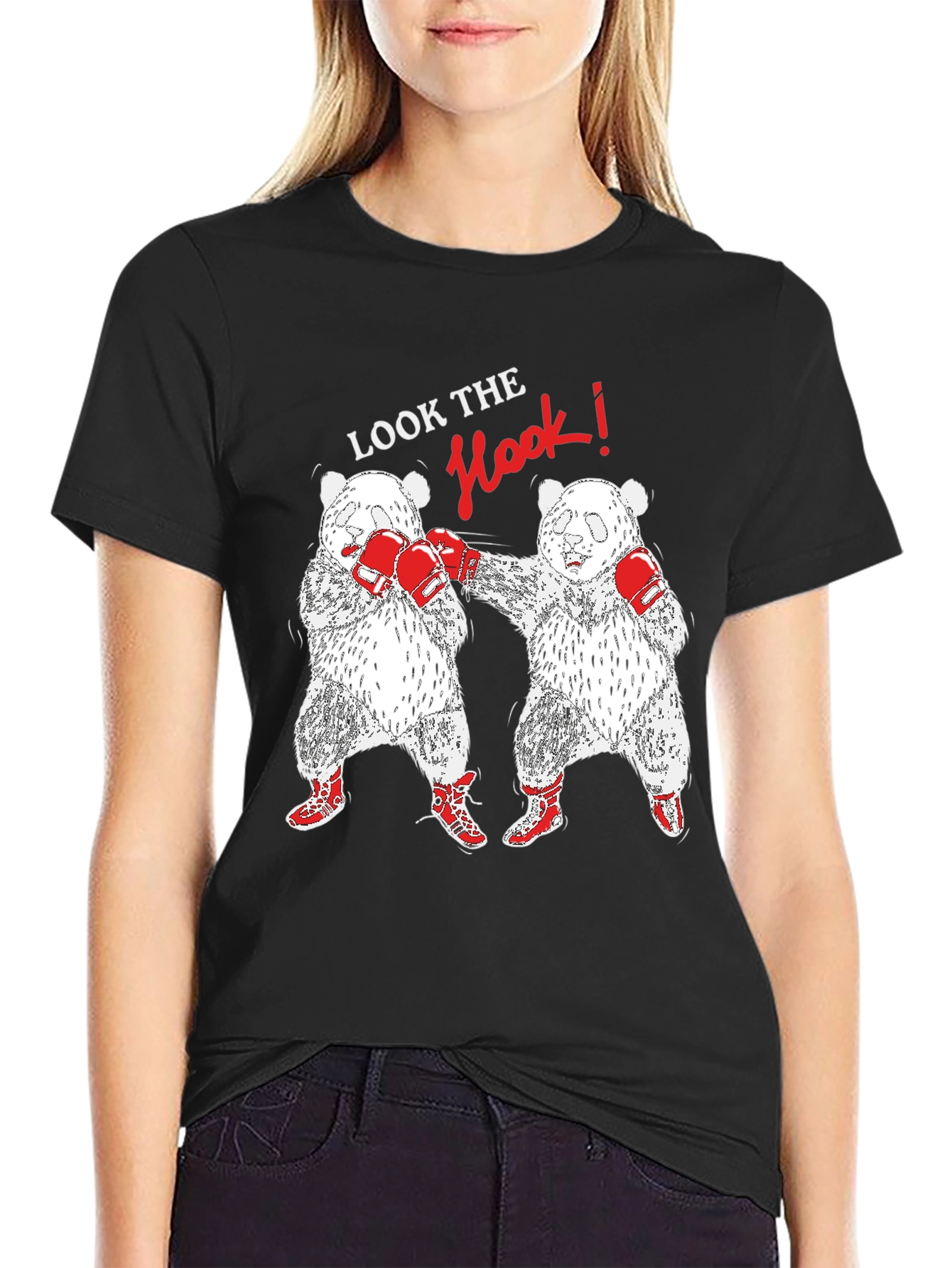 Panda Boxing T-Shirt: Look The Hook!