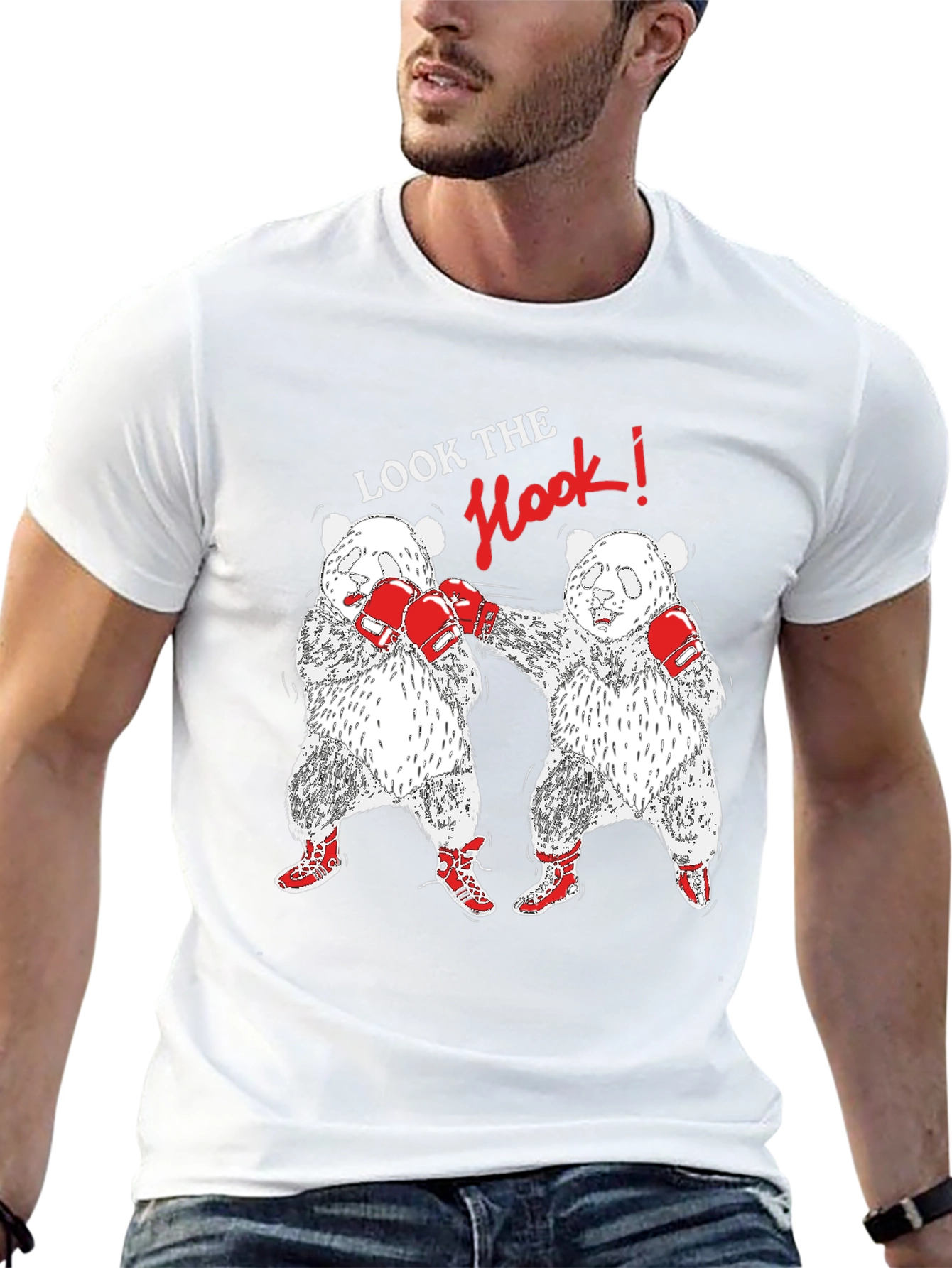 Panda Boxing T-Shirt: Look The Hook!