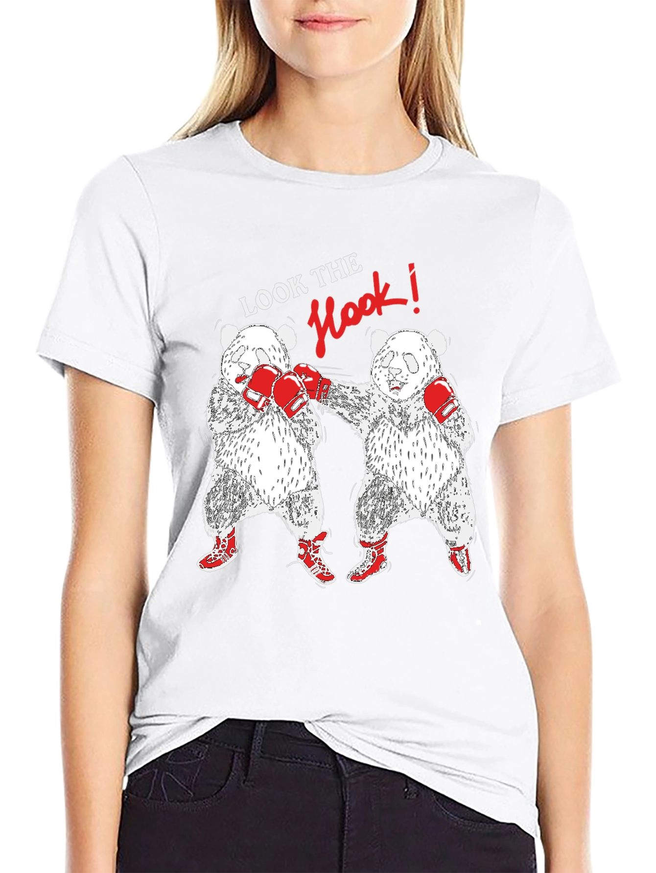 Panda Boxing T-Shirt: Look The Hook!