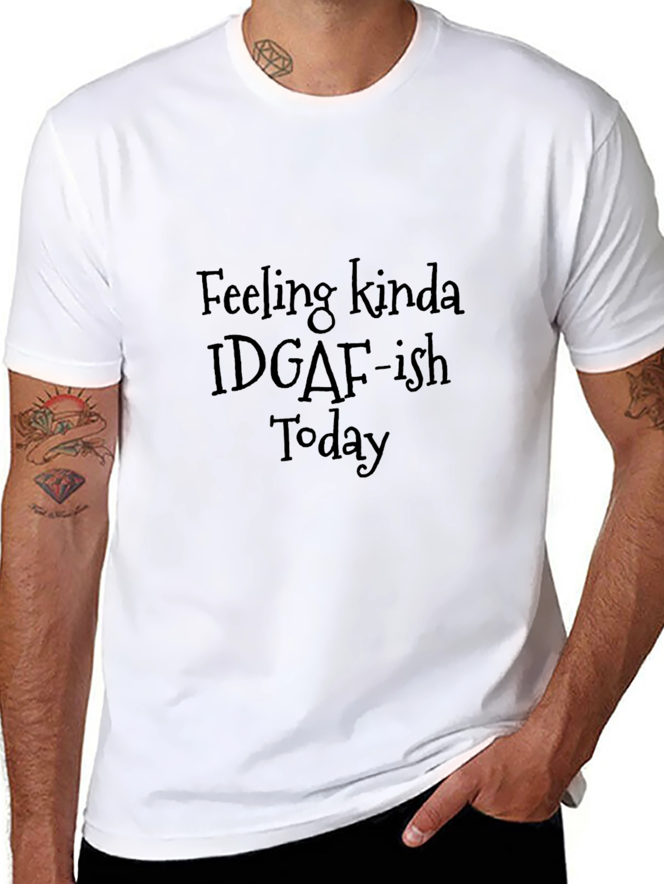 IDGAF-ish Today Black Graphic Tee