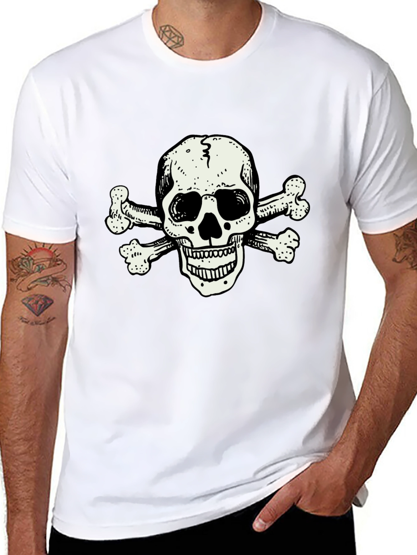 Skull and Crossbones Graphic T-Shirt