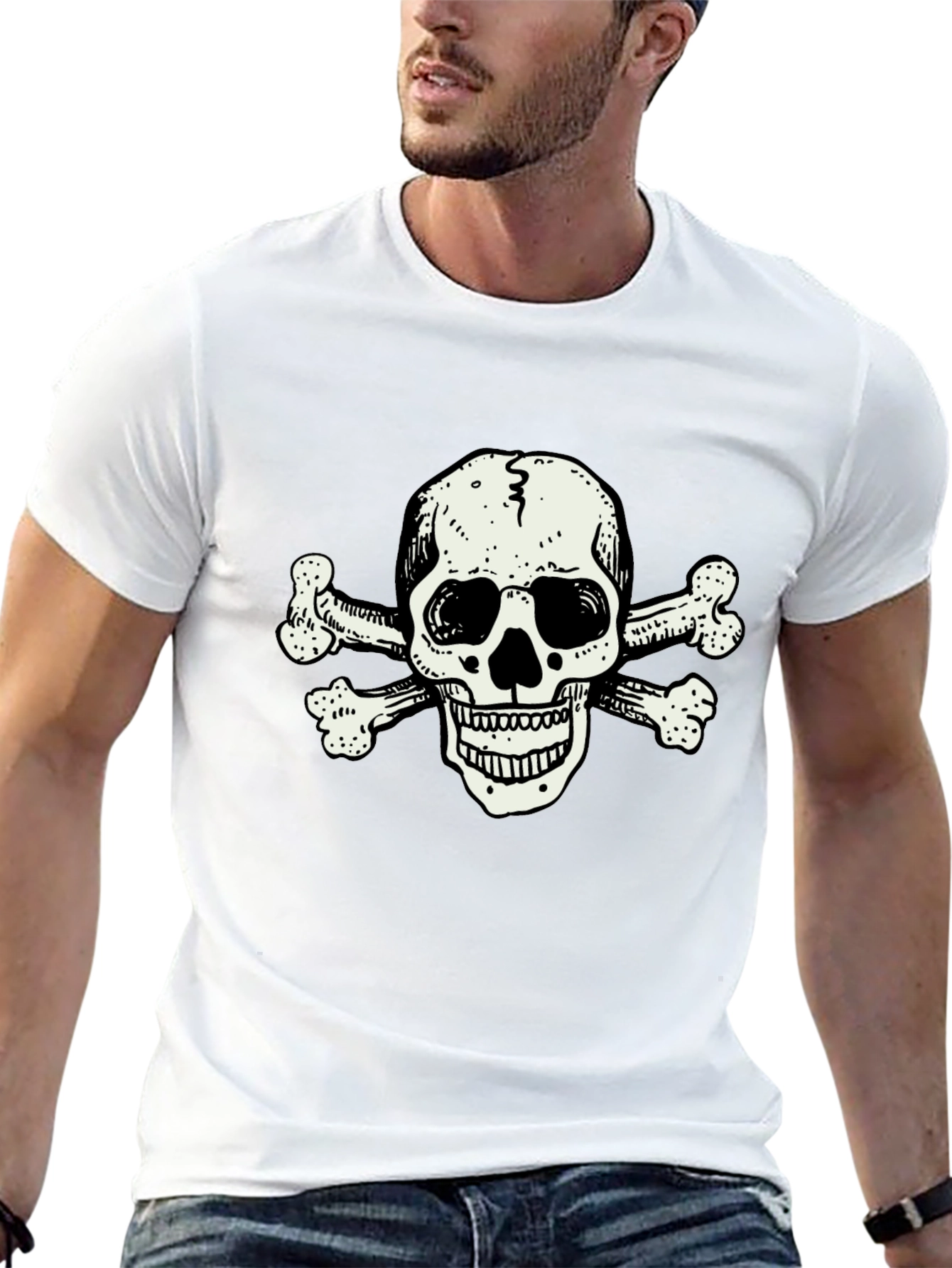 Skull and Crossbones Graphic T-Shirt