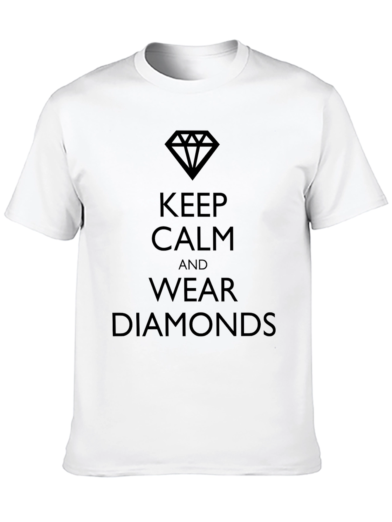 Keep Calm & Wear Diamonds Black Graphic Tee