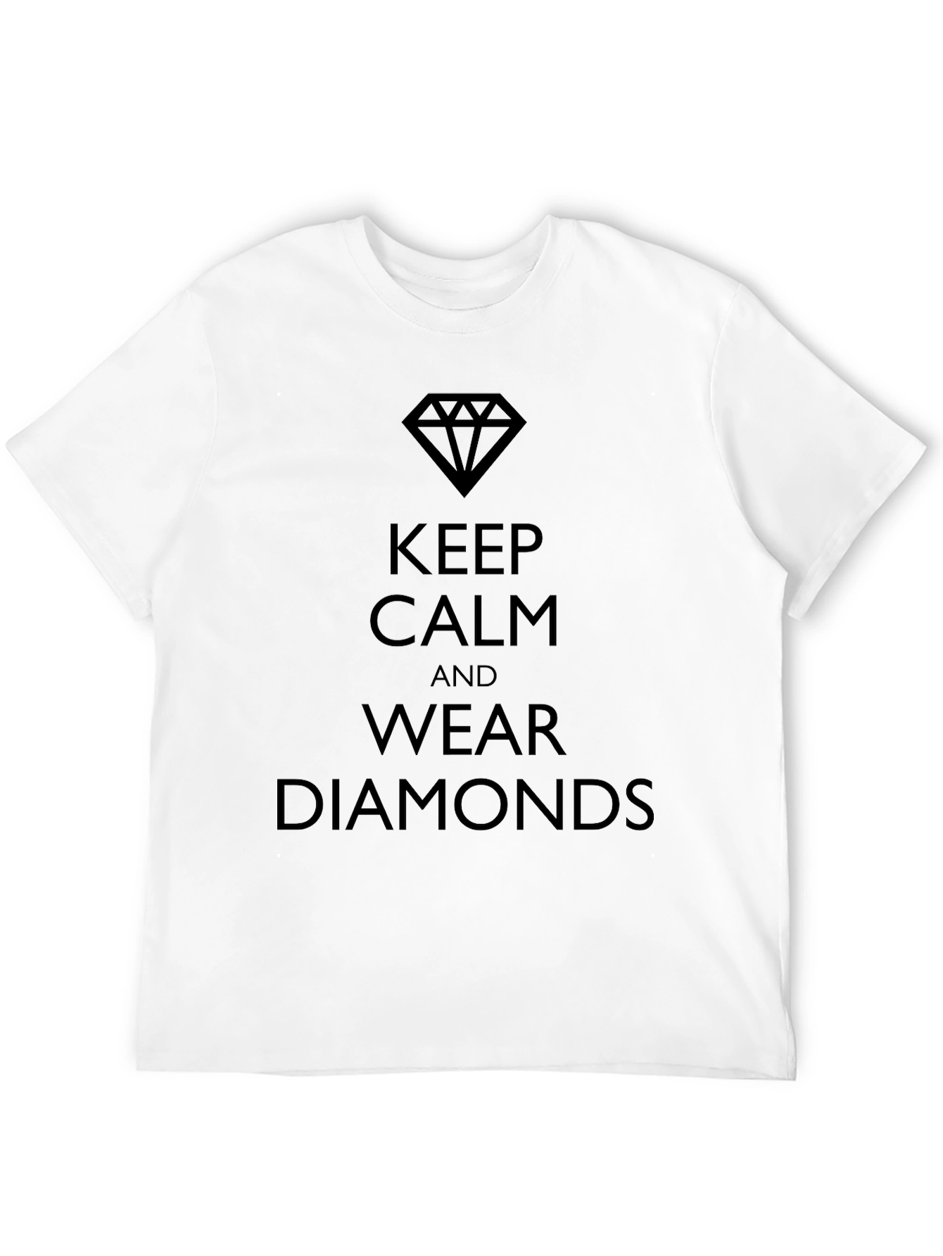 Keep Calm & Wear Diamonds Black Graphic Tee