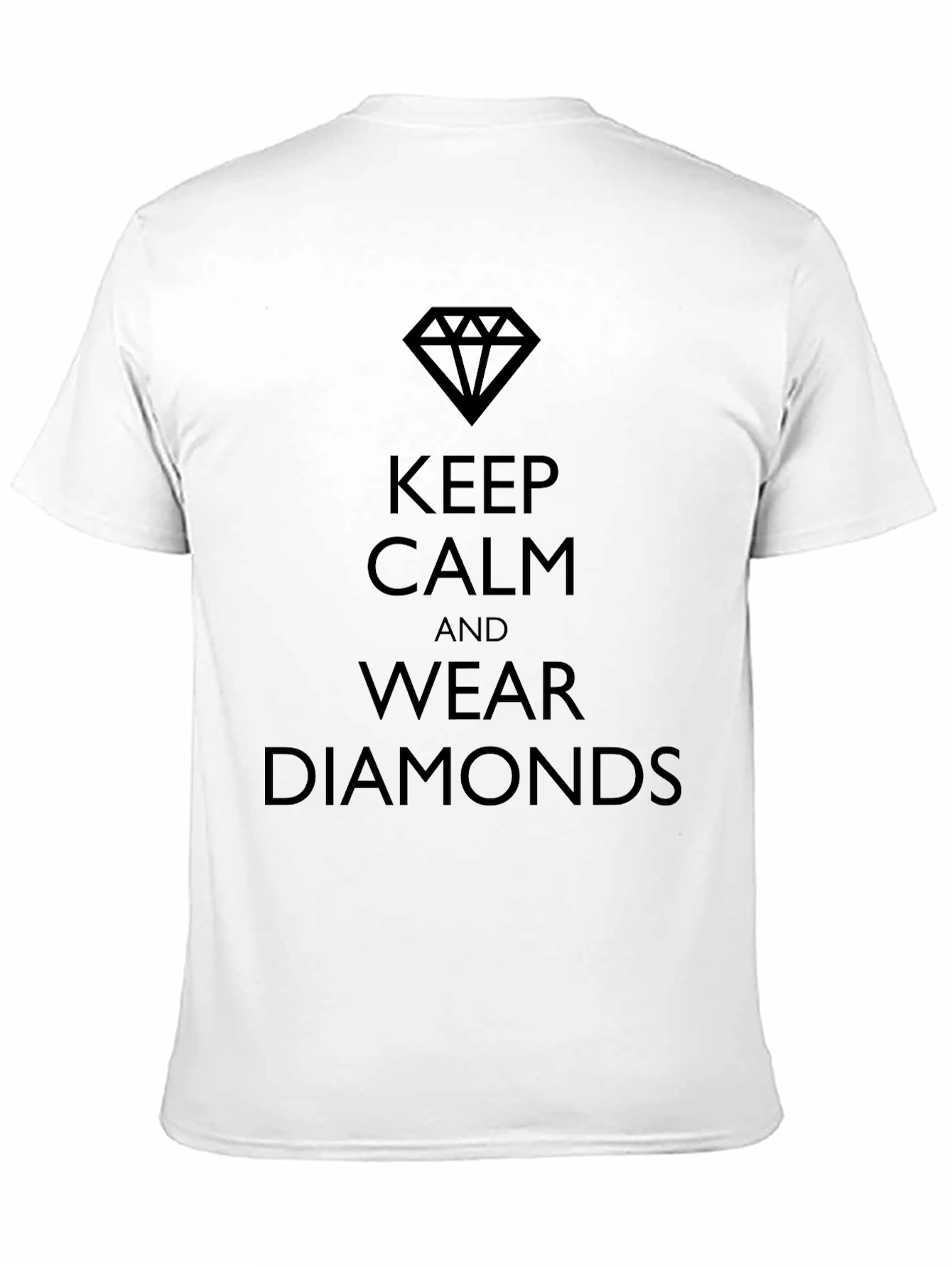 Keep Calm & Wear Diamonds Black Graphic Tee