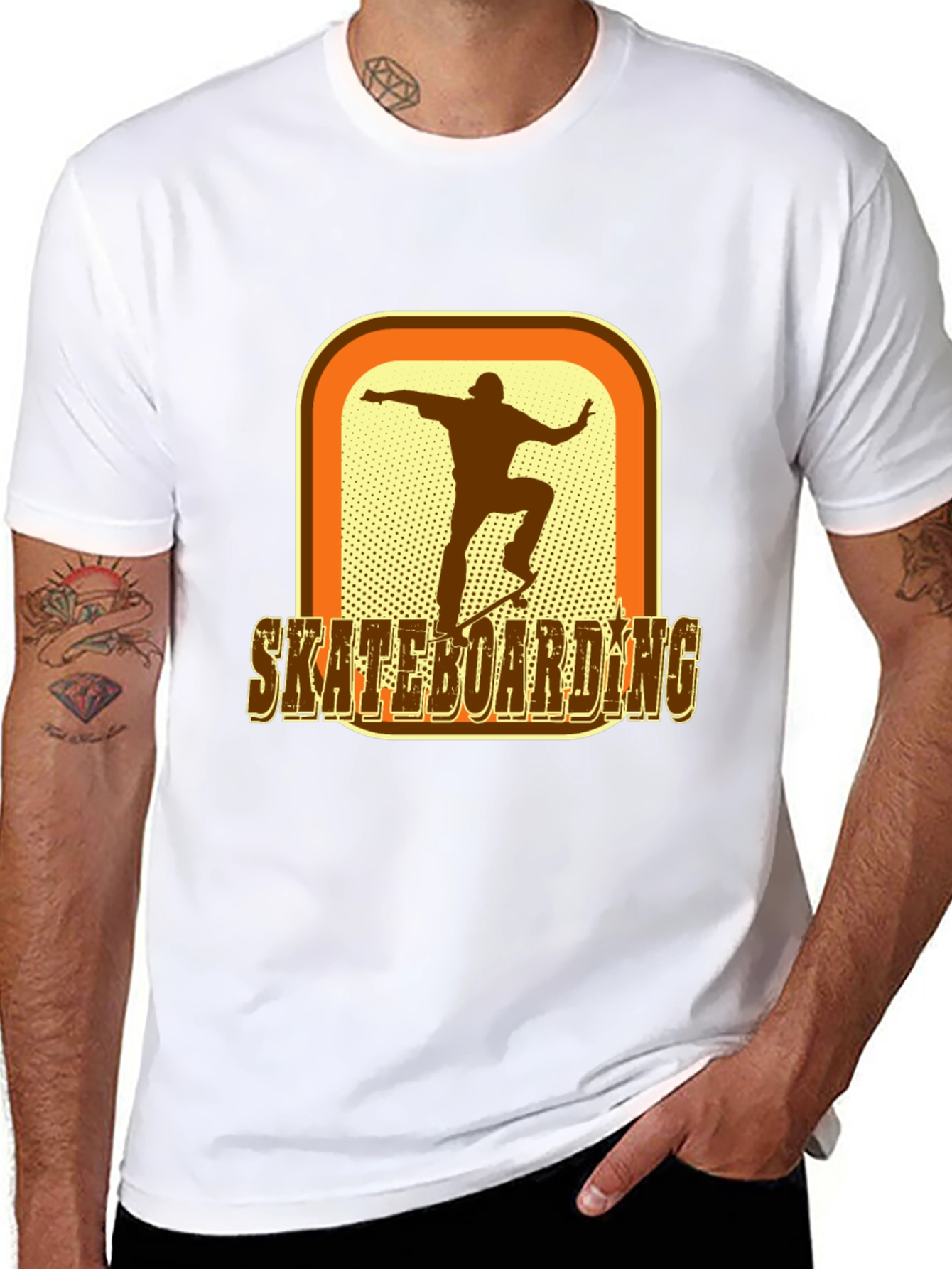 Retro Skateboarder Graphic T-Shirt