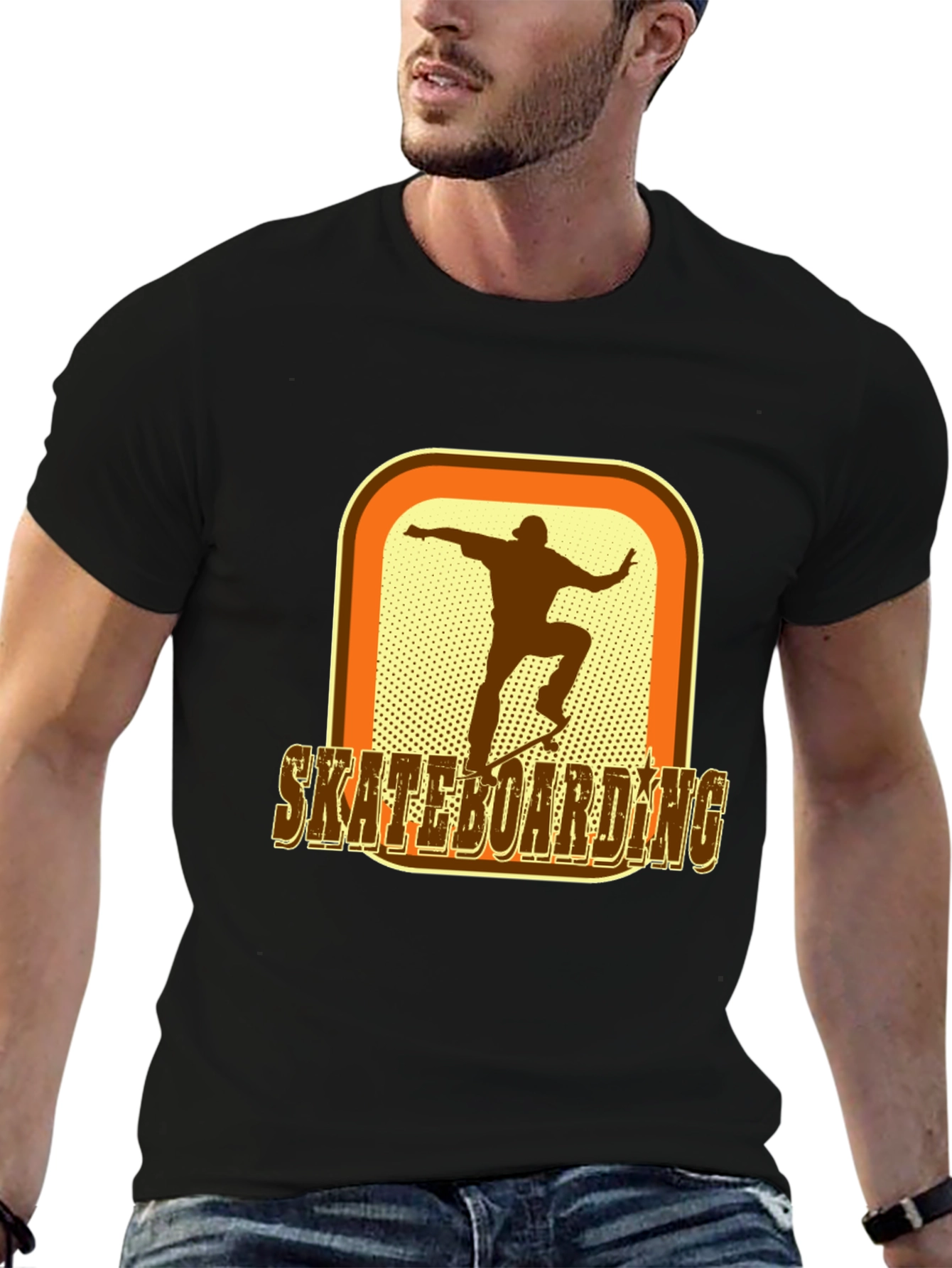 Retro Skateboarder Graphic T-Shirt