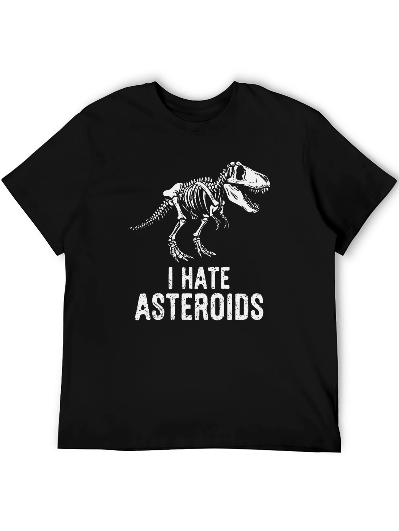 I Hate Asteroids T-Rex Skeleton Graphic Tee