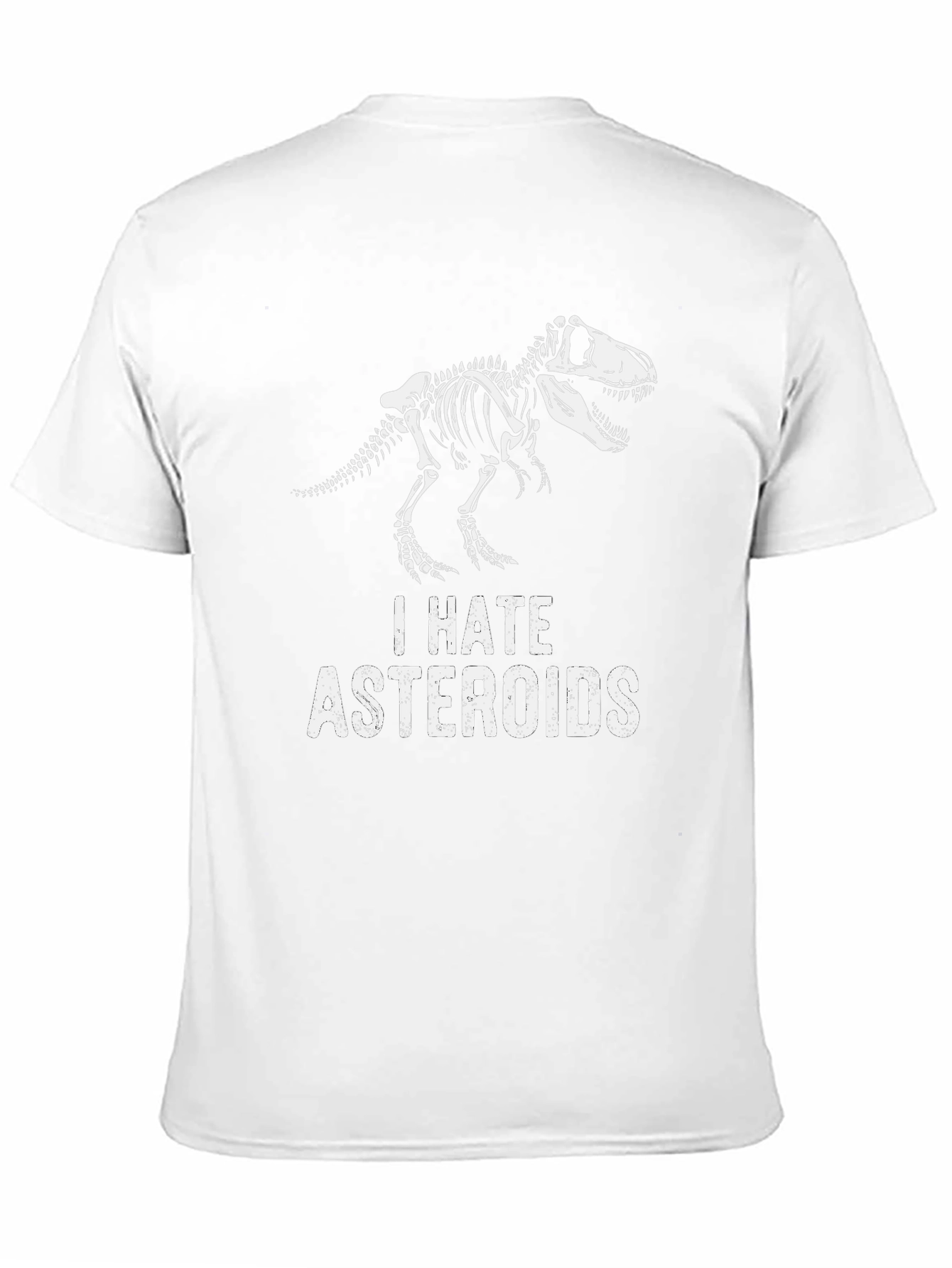 I Hate Asteroids T-Rex Skeleton Graphic Tee