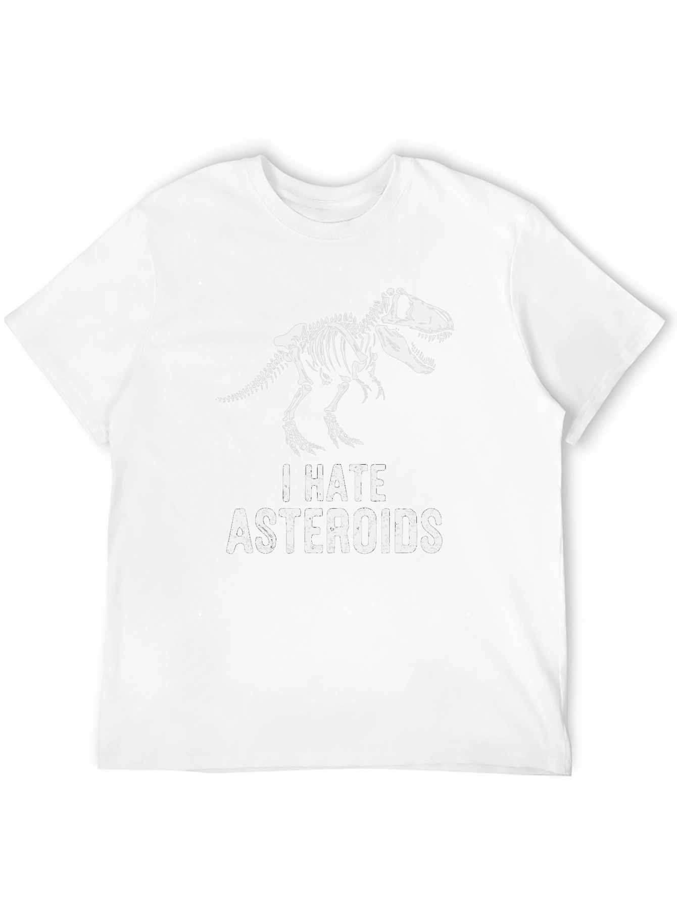 I Hate Asteroids T-Rex Skeleton Graphic Tee