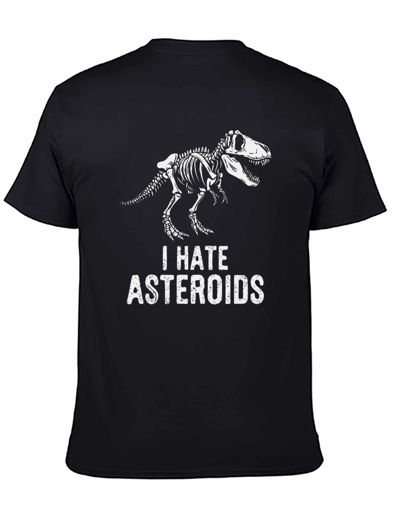 I Hate Asteroids T-Rex Skeleton Graphic Tee
