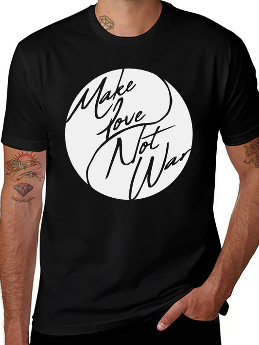 Make Love Not War Graphic Tee - Black