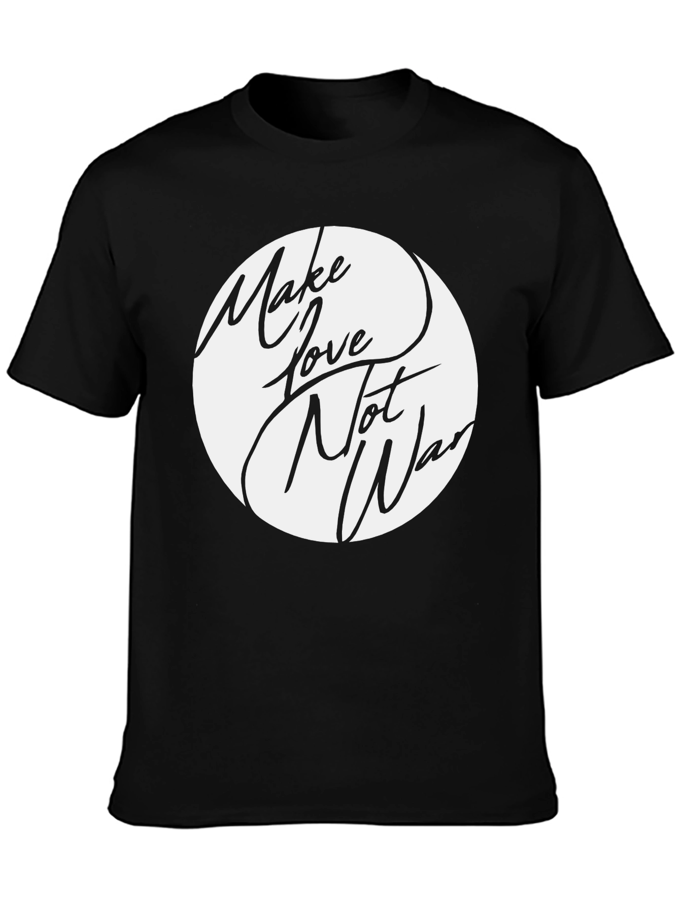 Make Love Not War Graphic Tee - Black