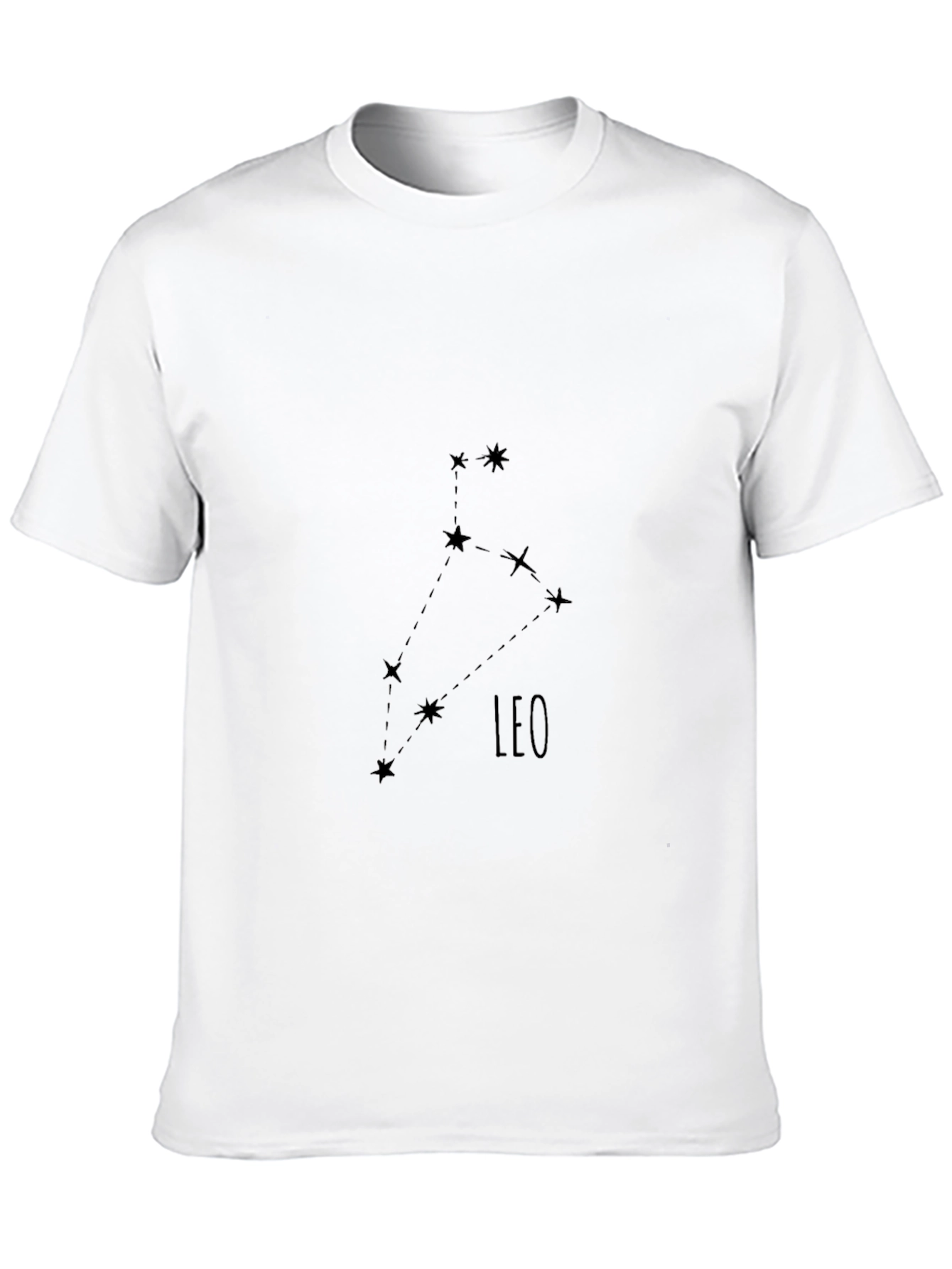 Leo Constellation Black T-Shirt