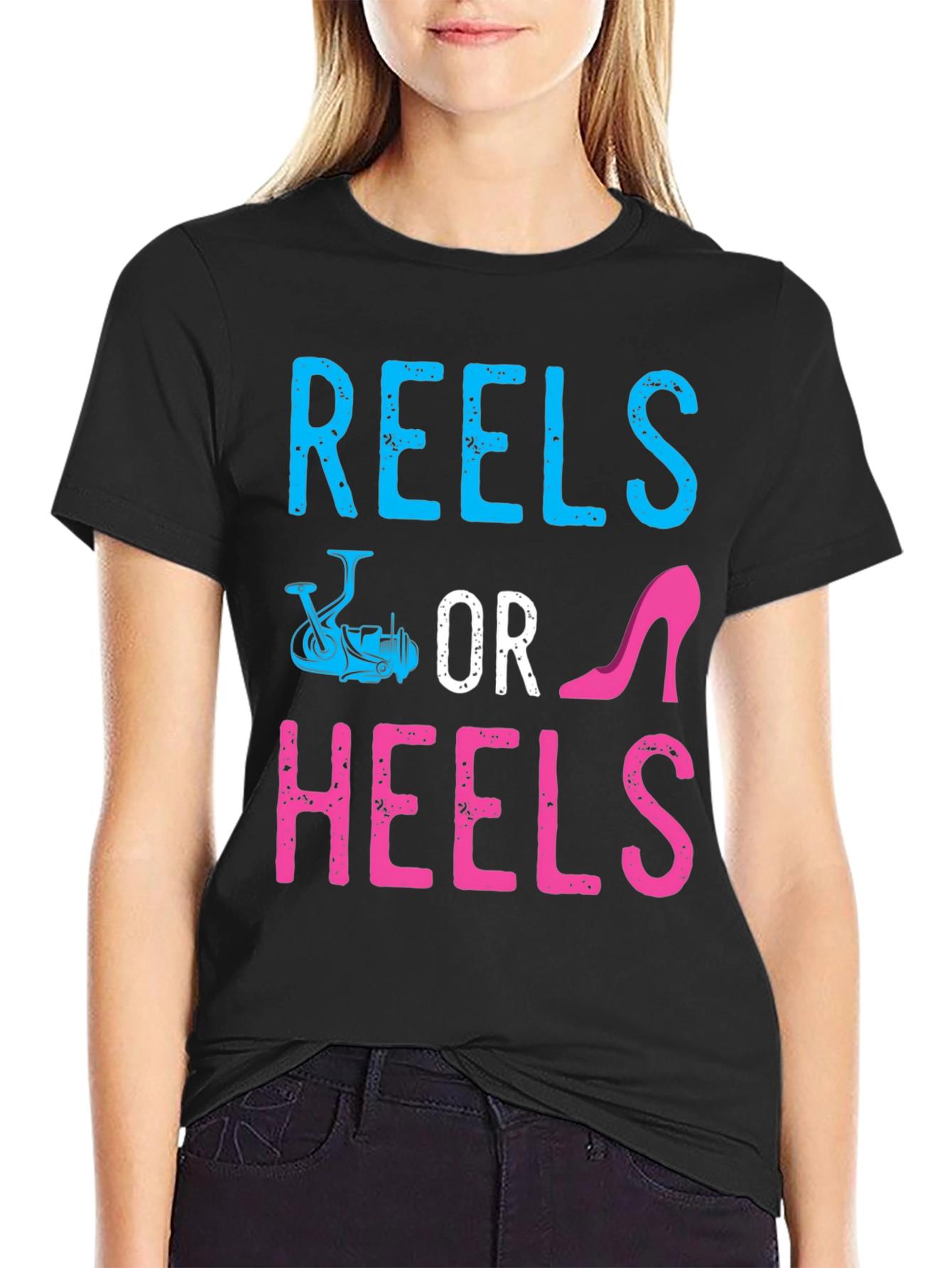 Reels or Heels Gender Reveal T-Shirt